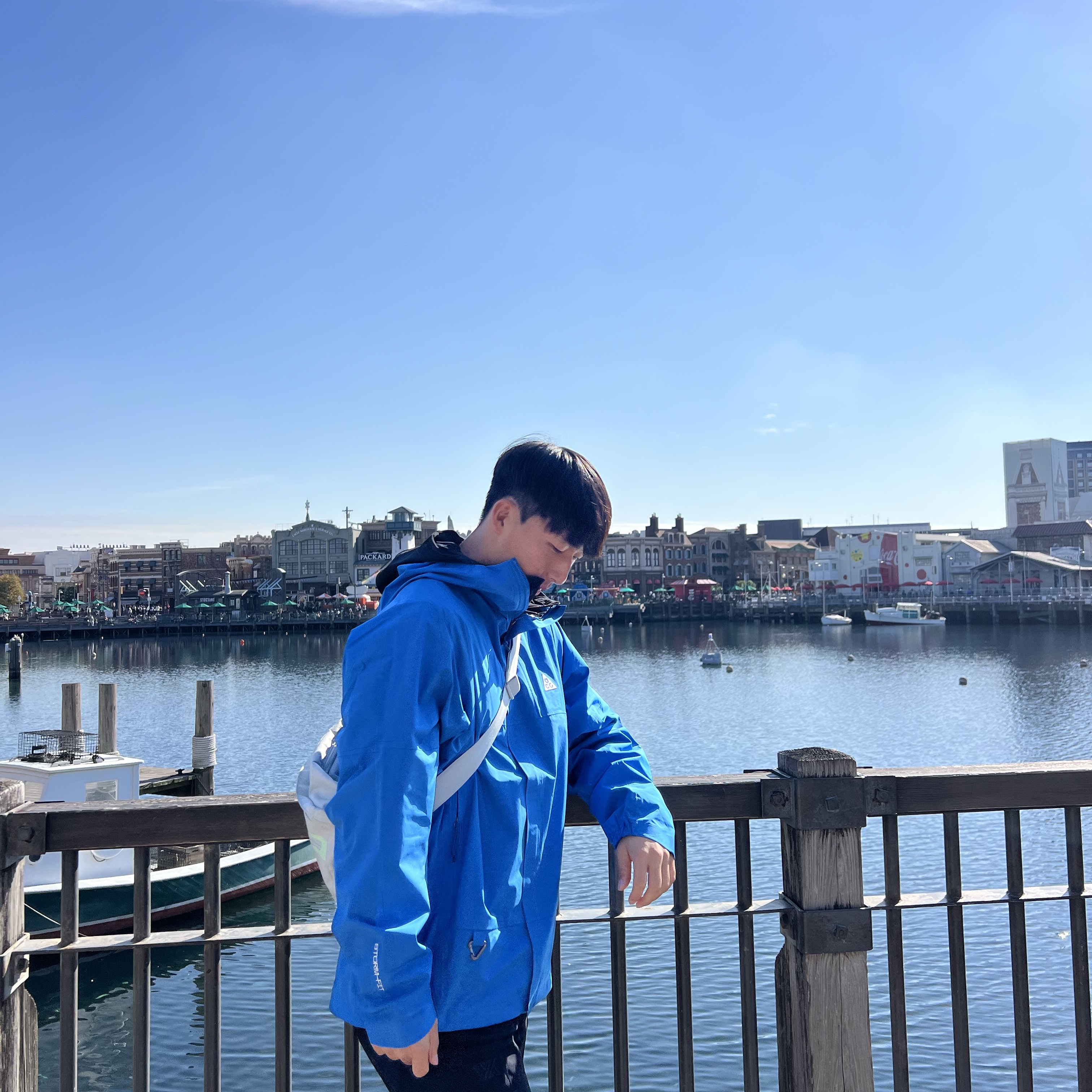 Nike ACG Storm-Fit ADV Cascade Rains Full Zip Jacket Light Photo Blue Summit White - Asia 착용 스타일