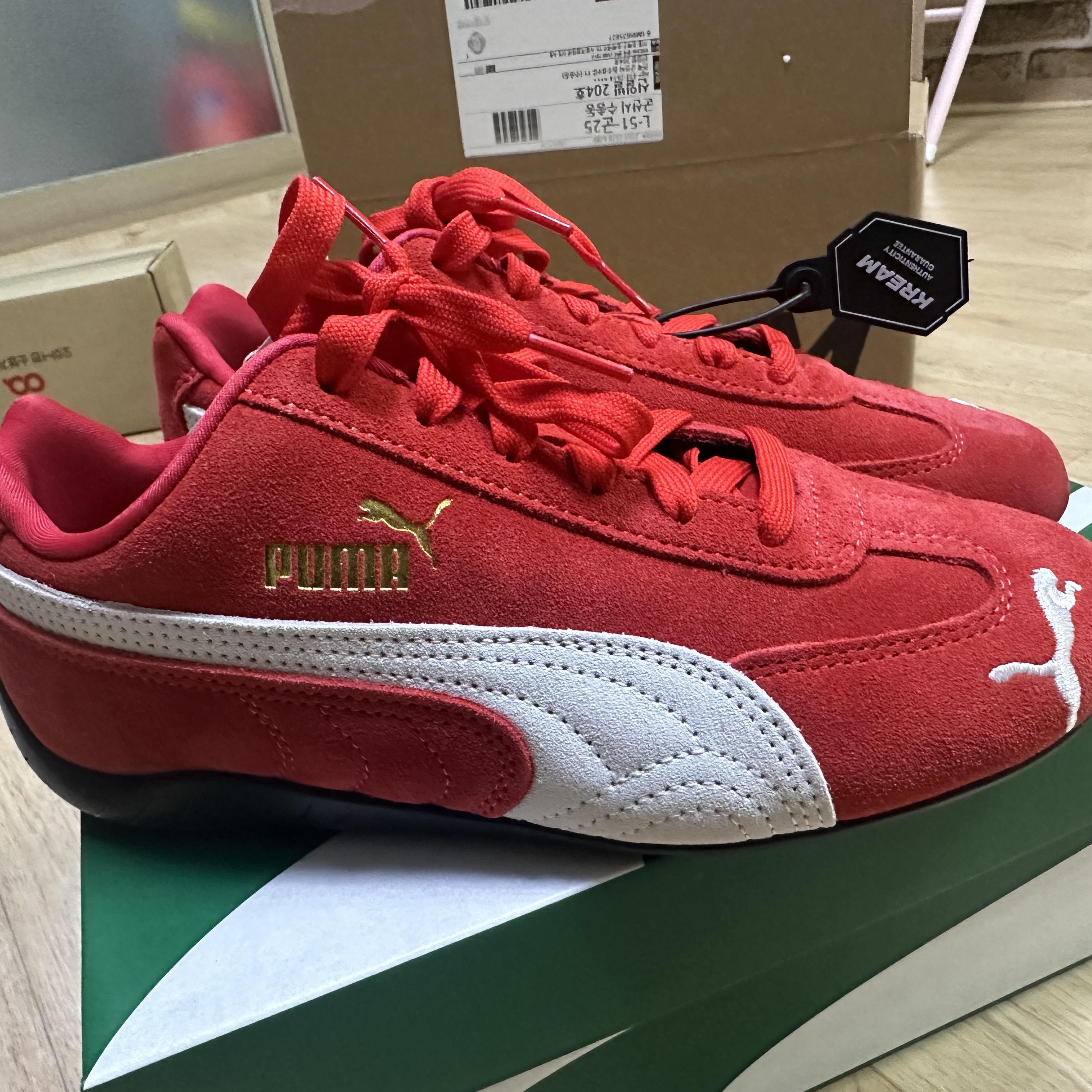 Puma Speedcat OG Red White 착용 스타일