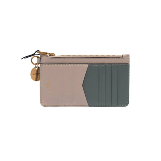 Givenchy Two-Tone GV3 Zipped Card Holder Midnight Blue Beige