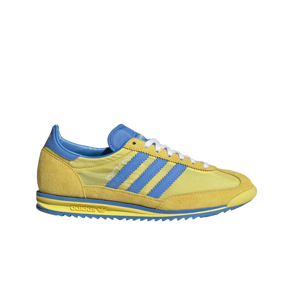 아디다스 x 스포티 앤 리치 SL 72 라이트 옐로우 리얼 블루(Adidas x Sporty & Rich SL 72 Light Yellow Real Blue)