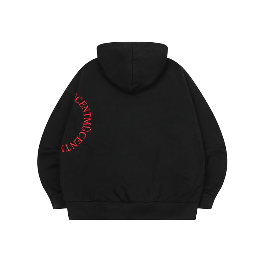 무센트 사이드 원형 로고 후드 티 블랙(MUCENT Side Arc Logo Hood T Black) - 2