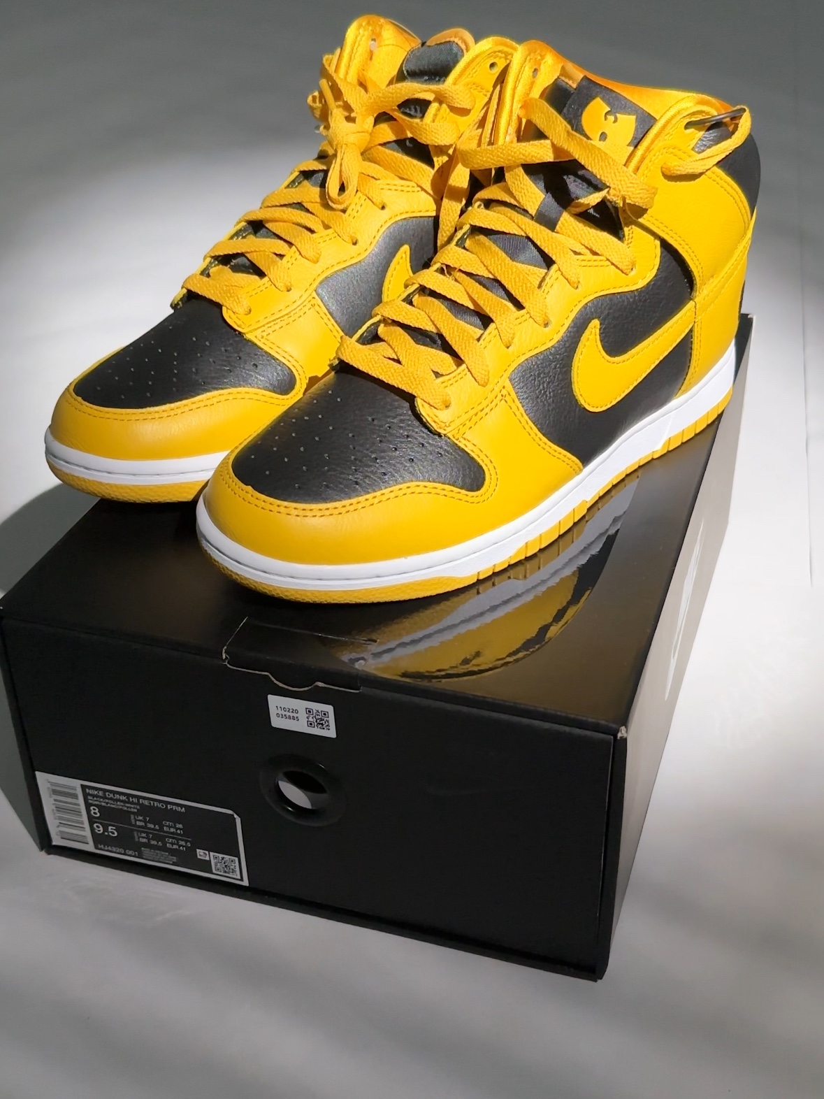 Nike Wu-Tang Clan Dunk High Black and Pollen 착용 스타일 - 2