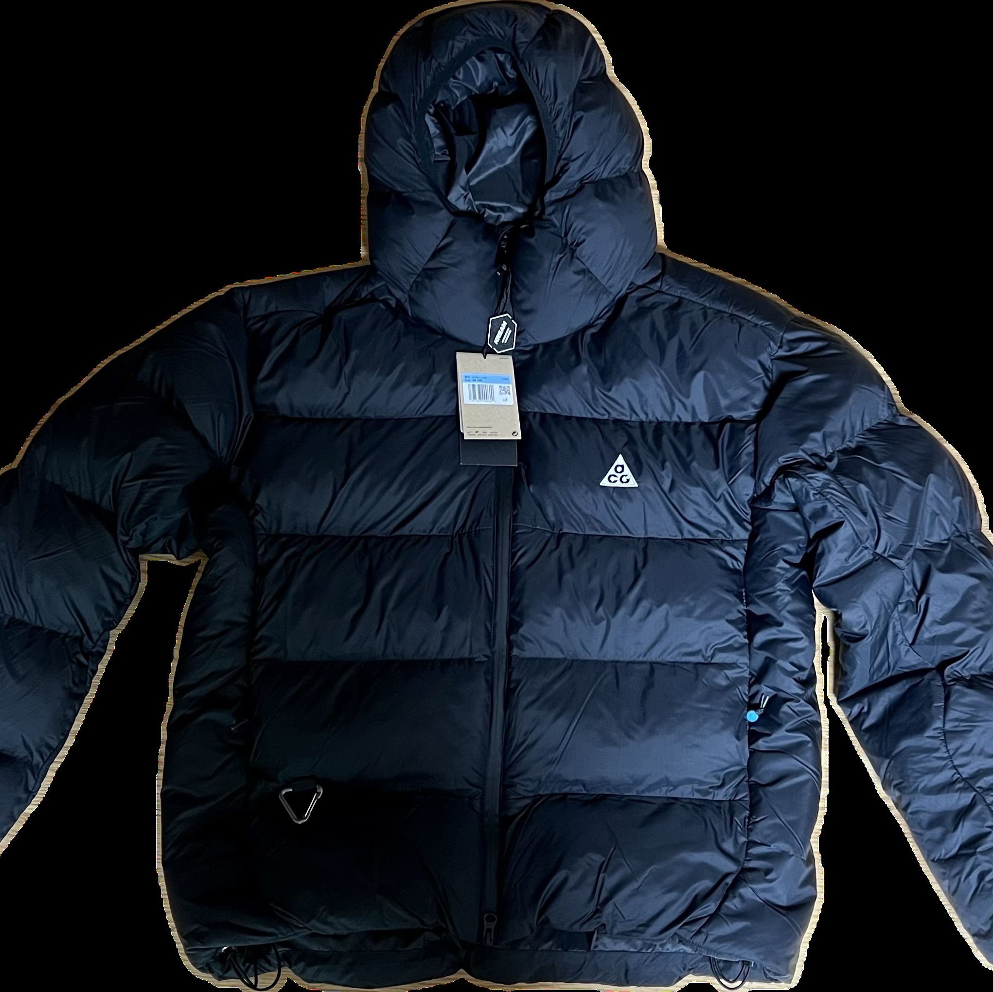 Nike ACG Therma-Fit ADV Lunar Lake Loose Hooded Jacket Black Summit White - Asia 착용 스타일