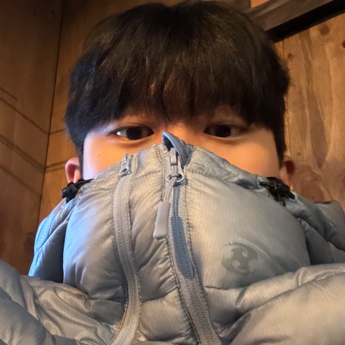 Sansan Gear Suffix Puffer Jacket Sky Blue - 24FW, Matin Kim Logo Sporty Duffel Bag Black 착용 스타일 - 6