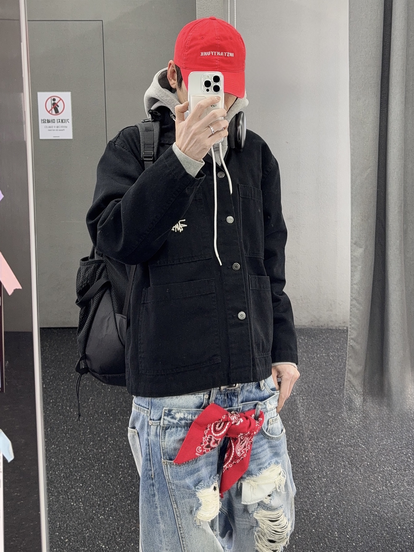 Dr. Martens 1461 Ambassador Black, Supreme Hav-A-Hank Bandanas Multicolor (Set of 3) - 24SS 착용 스타일 - 10