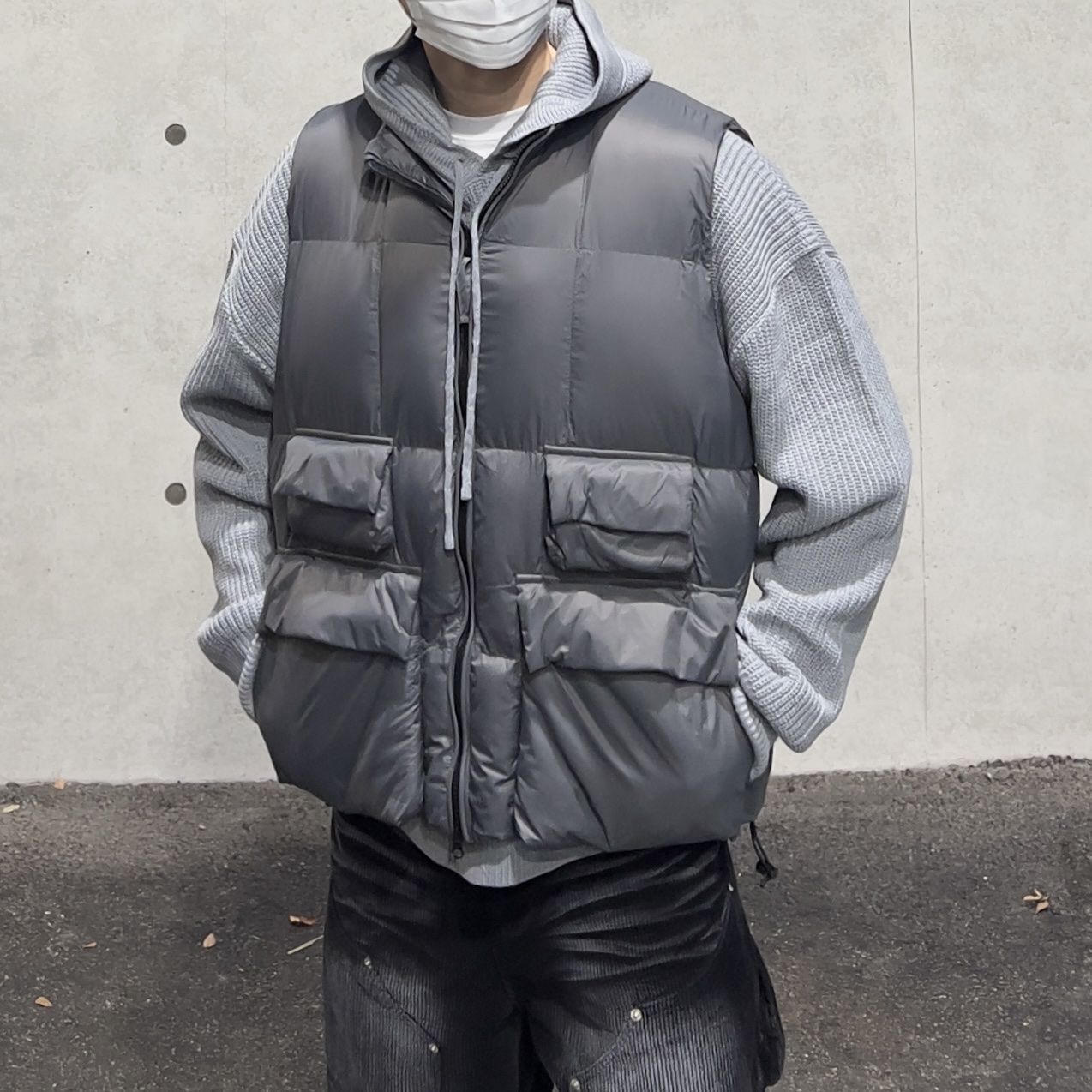 Oakley Factory Team x Brain Dead Flesh White Birch 착용 스타일 - 1