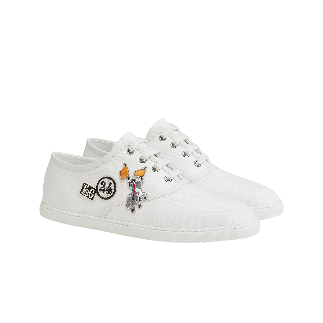 에르메스 이노센트 스니커즈 코튼 캔버스 나파 & 블랑(Hermes Innocent Sneaker Cotton Canvas Nappa & Blanc) - 2