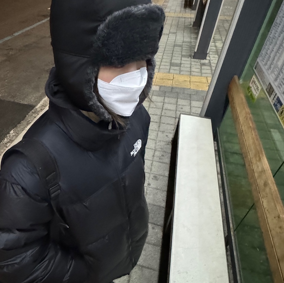 The North Face 1996 Eco Nuptse Jacket Black, The North Face Expedition Earmuff Cap Black 착용 스타일