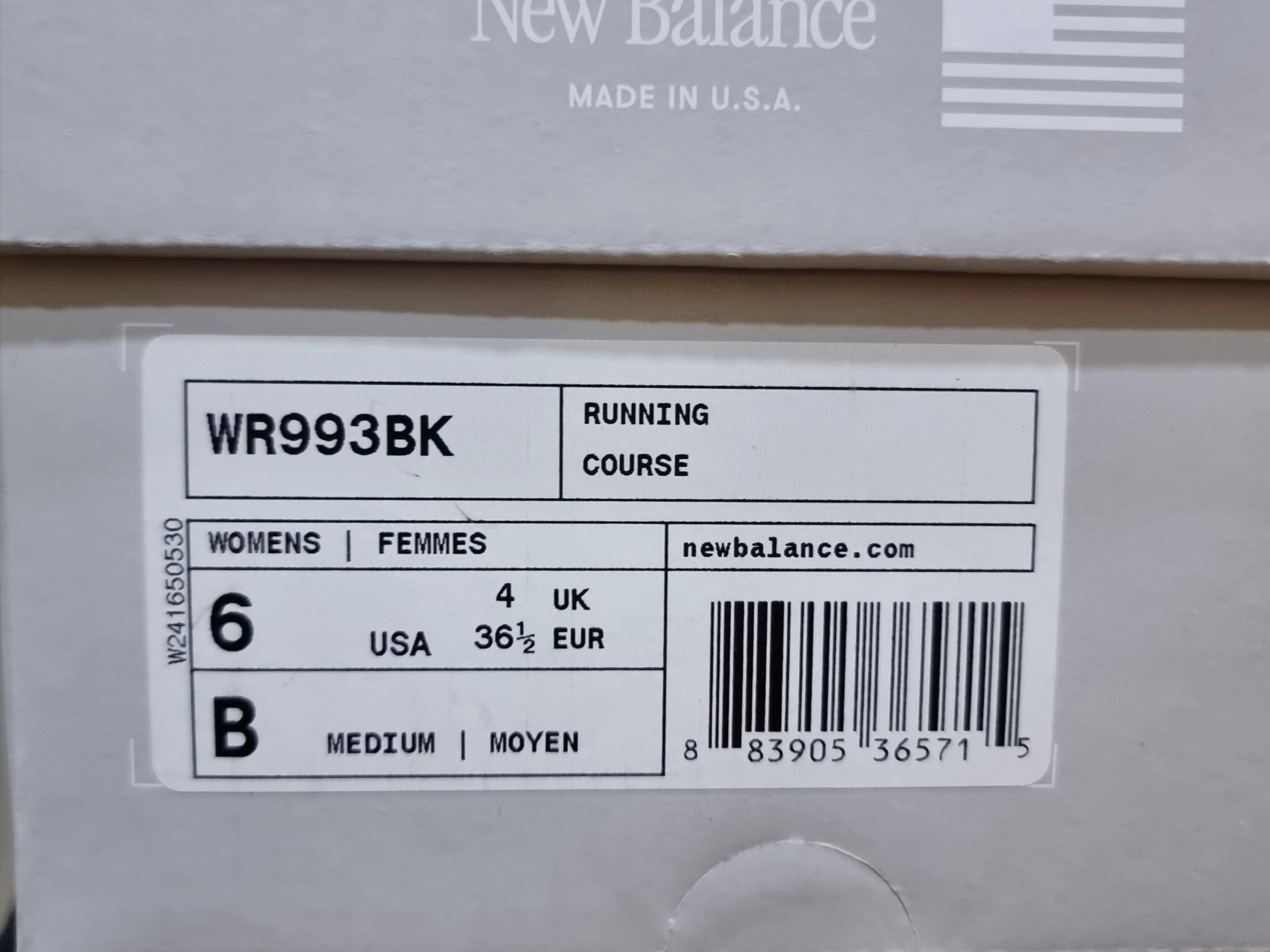 (W) New Balance 993 Made in USA Black - B Standard 착용 스타일 - 5