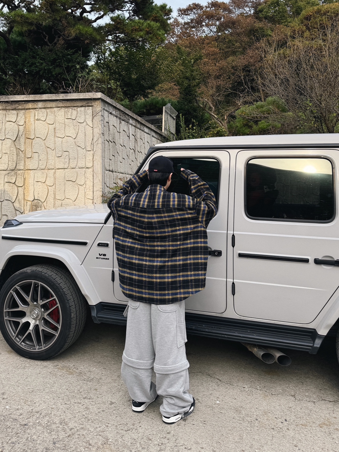 MJD Detachable Carpenter Sweat Pants Melange Grey, Jordan 4 Retro White Thunder 착용 스타일 - 5