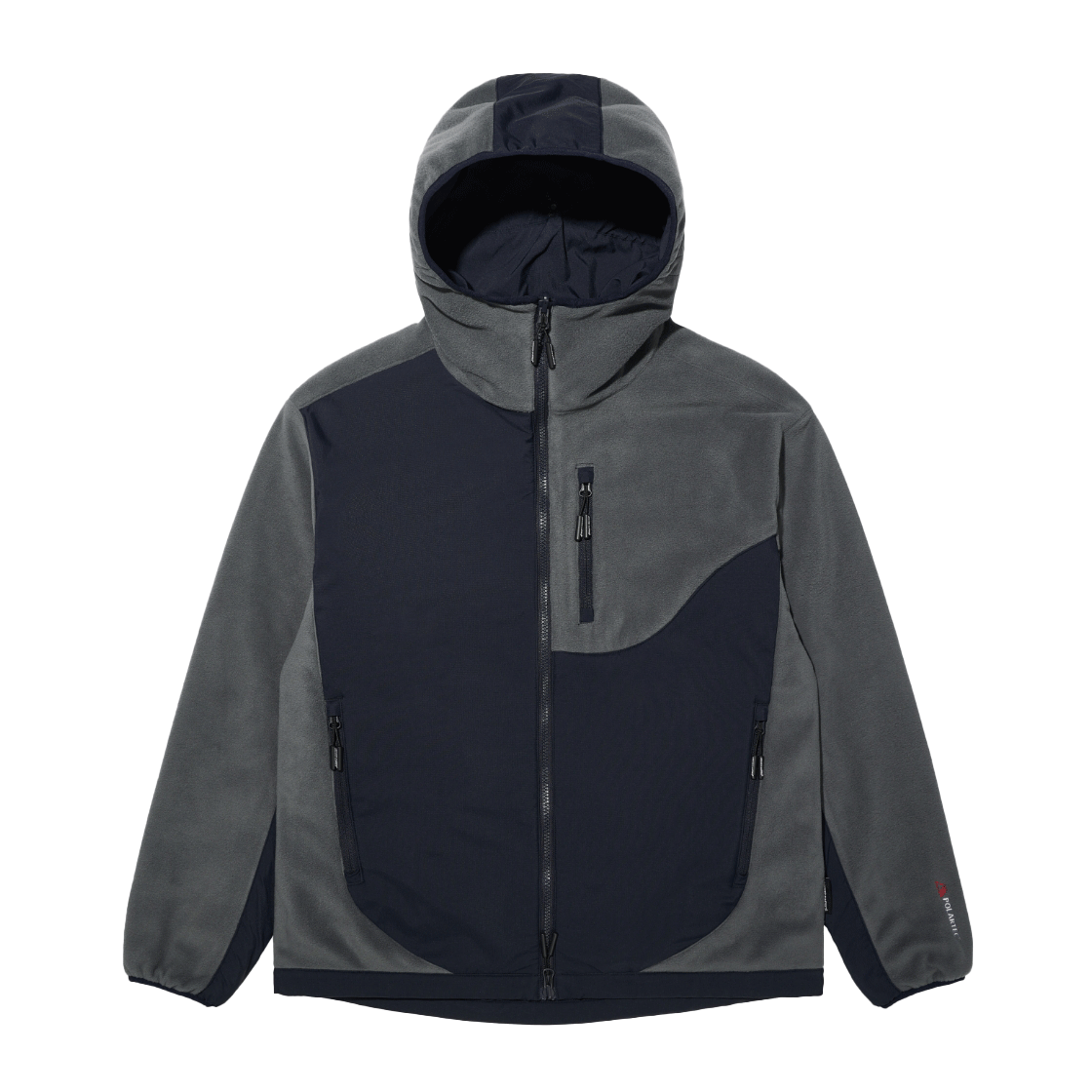 록히드마틴 LM 폴라텍 리버서블 나일론 믹스 후드 차콜