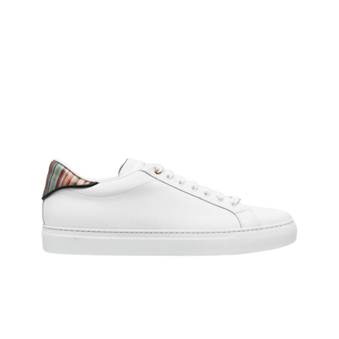 폴 스미스 레더 베크 스트라이프 힐 탭 트레이너 화이트(Paul Smith Leather Beck Stripe Heel Tab Trainers White)
