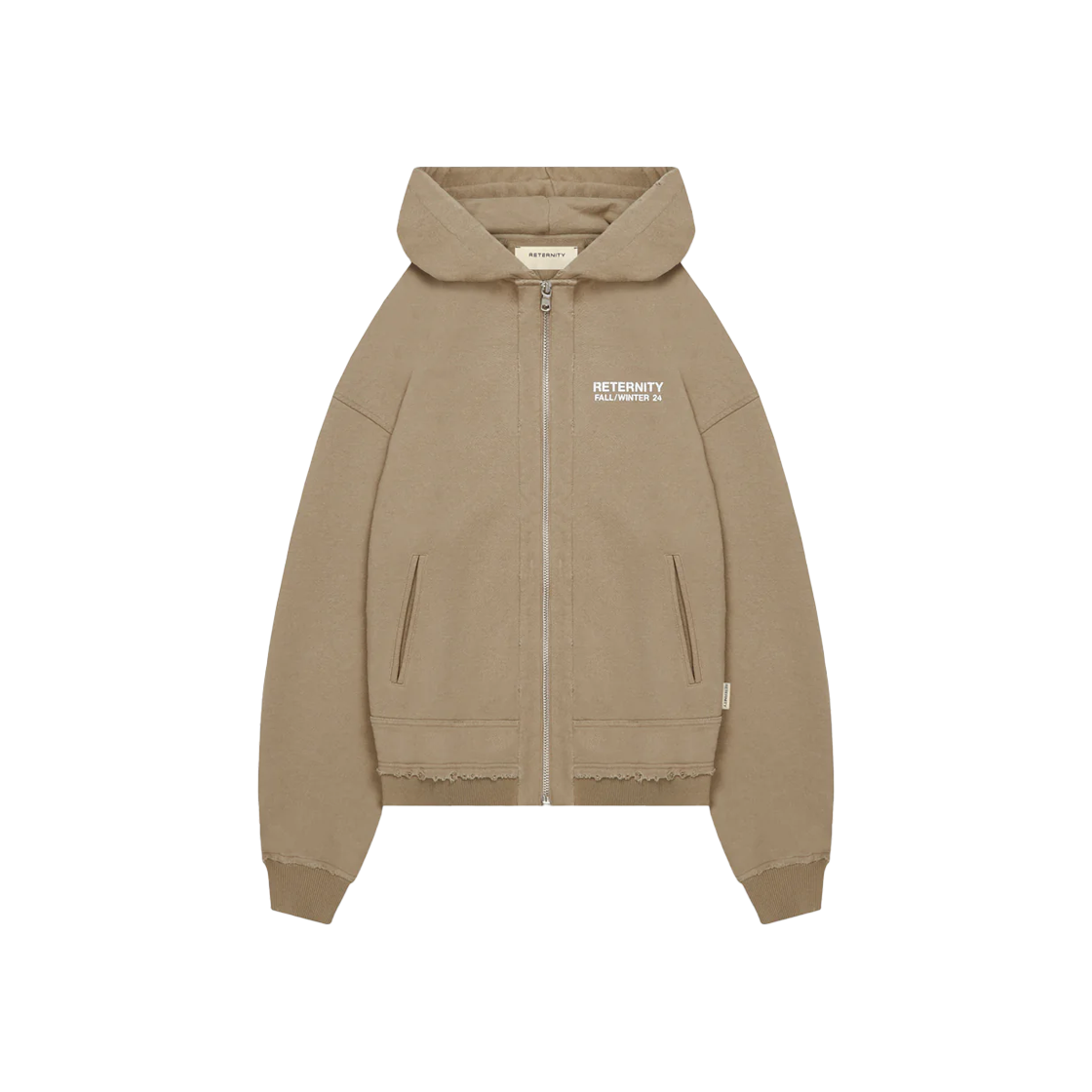 KM4DTSHRT07BG Reternity Ribbed Zip-Hoodie Taupe - 24FW