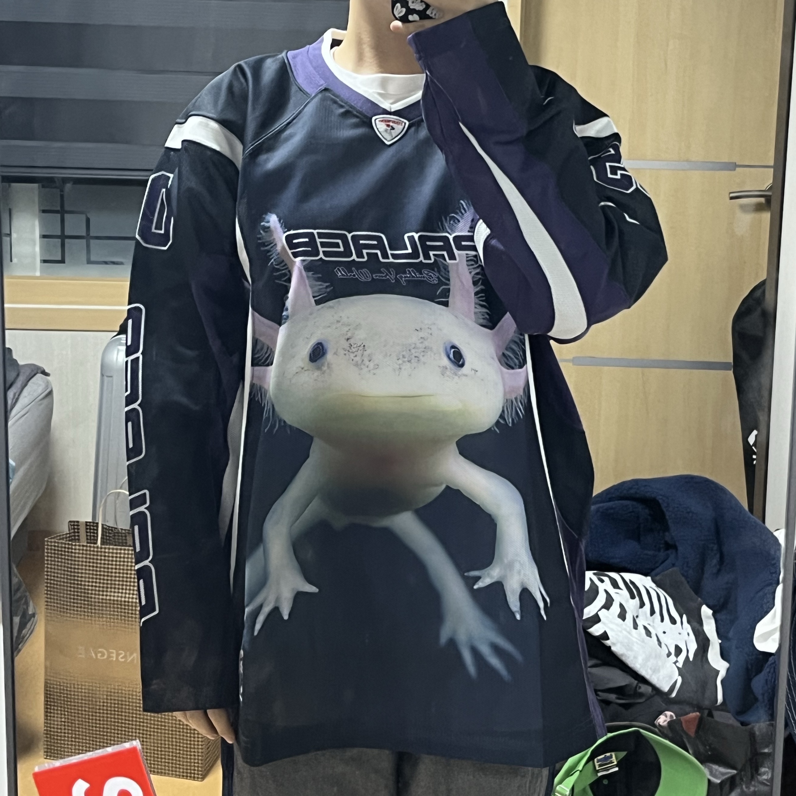 Palace Building Your World Hockey Jersey Purple - 24FW 착용 스타일