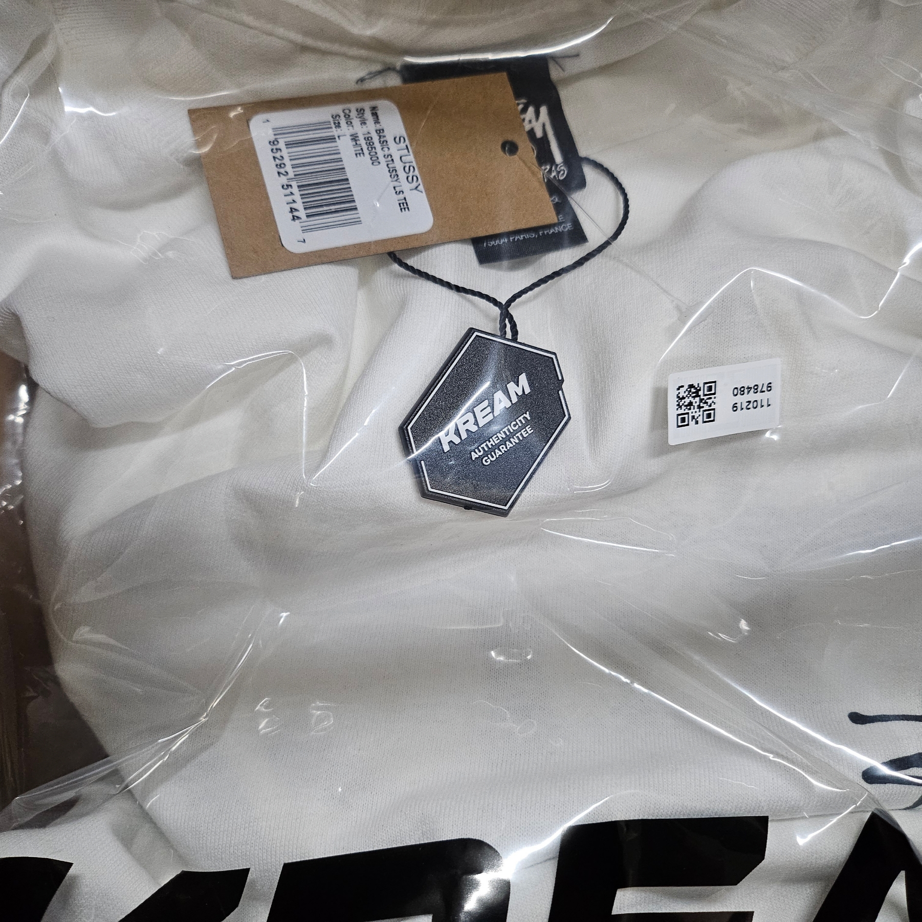 Stussy Basic Stussy LS T-Shirt White 착용 스타일