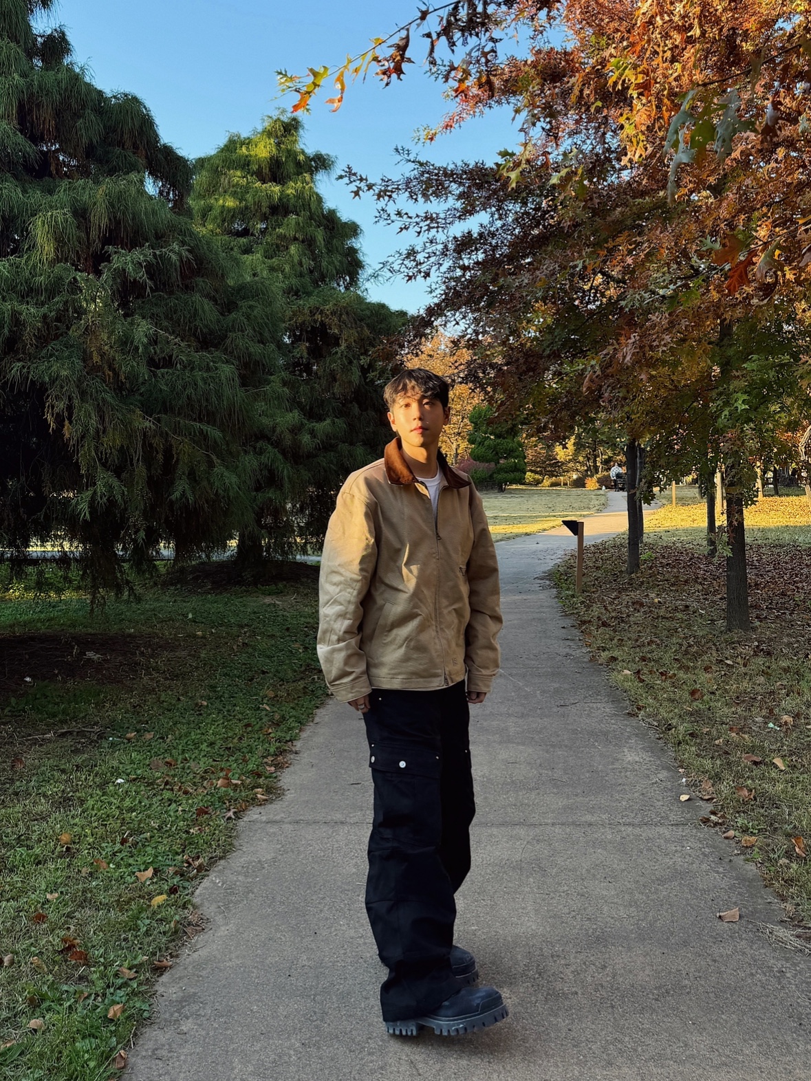 Vacant Archive Unisex Nova Carpenter Pants Black, Vacant Archive Unisex Wayen Military Cargo Pants Black 착용 스타일 - 1