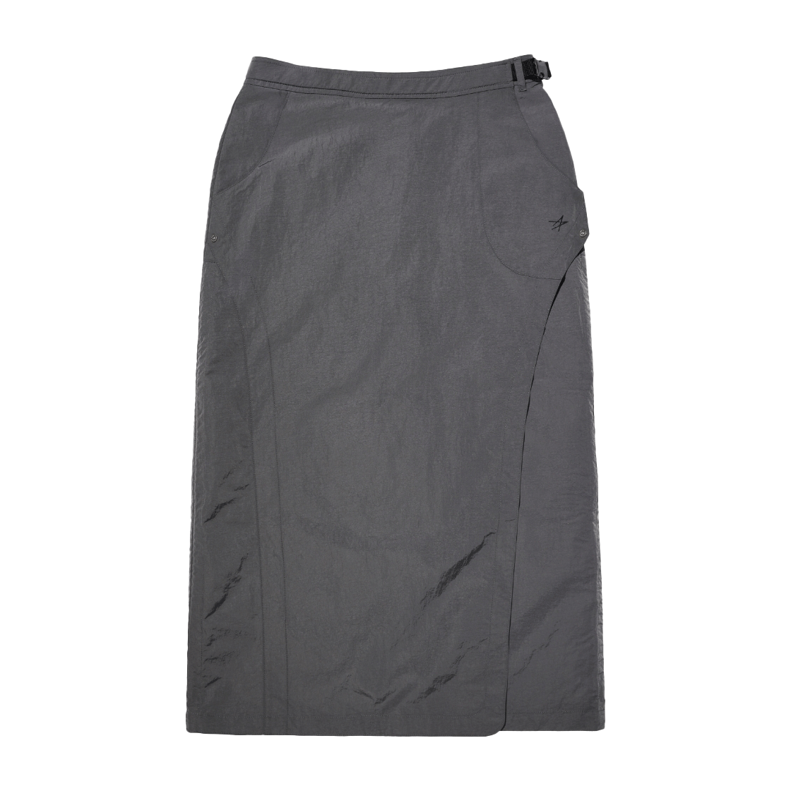 록히드마틴 랩드 미디 스커트 차콜(LOCKHEED MARTIN Wrapped Midi Skirt Charcoal) - 1