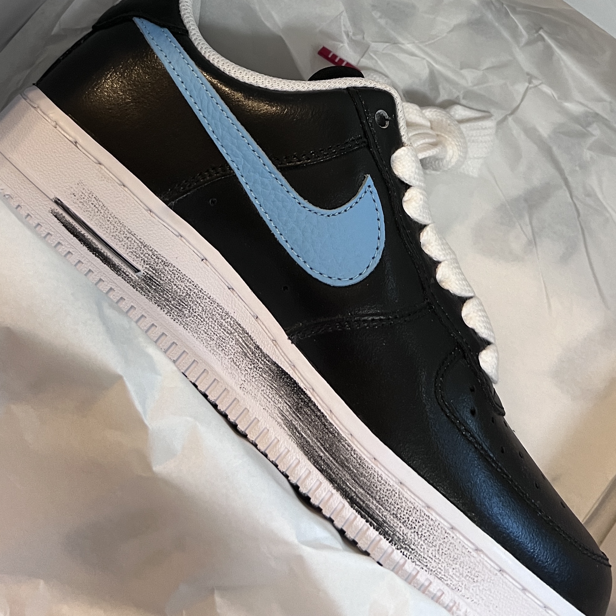 Nike x Peaceminusone Air Force 1 Low Para-Noise 3.0 Black and Multicolor 착용 스타일
