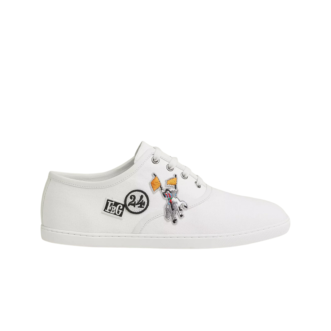 H241907ZH90 Hermes Innocent Sneaker Cotton Canvas Nappa & Blanc