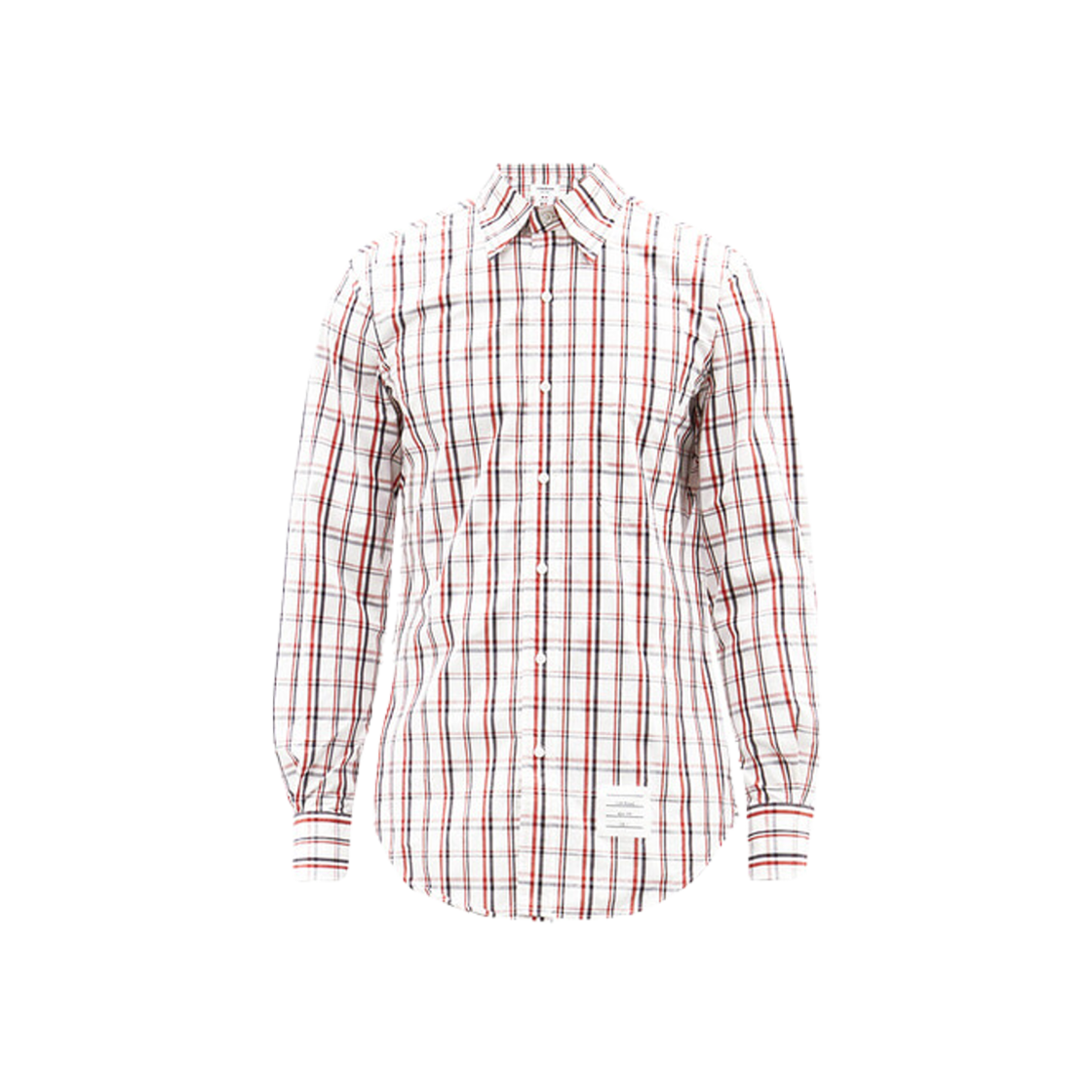 THOM BROWNE White Open-Back Poplin Shirt FLL152A F0184 100