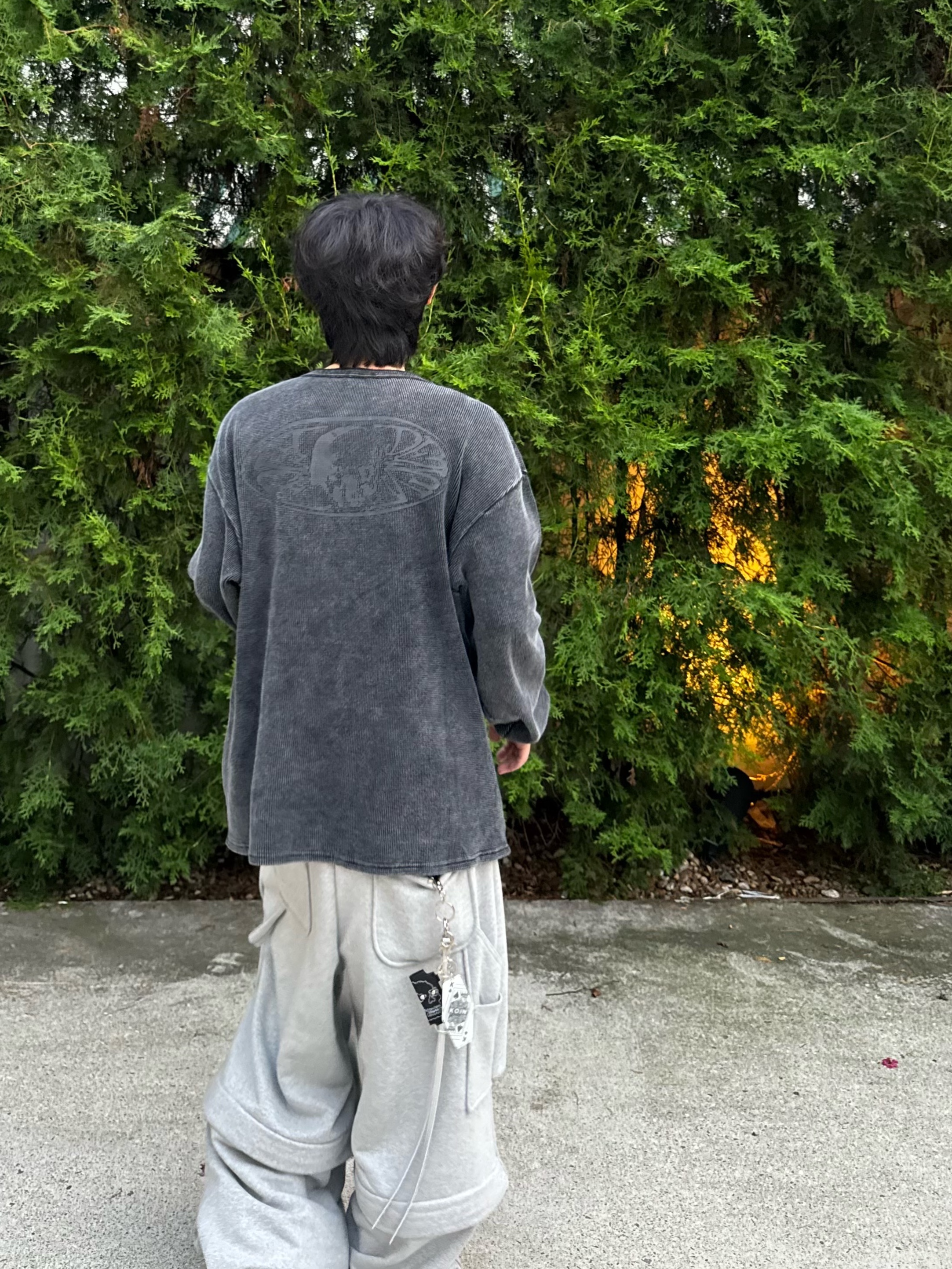 MJD Detachable Carpenter Sweat Pants Melange Grey, Balenciaga Sunday Mule Black 착용 스타일 - 5