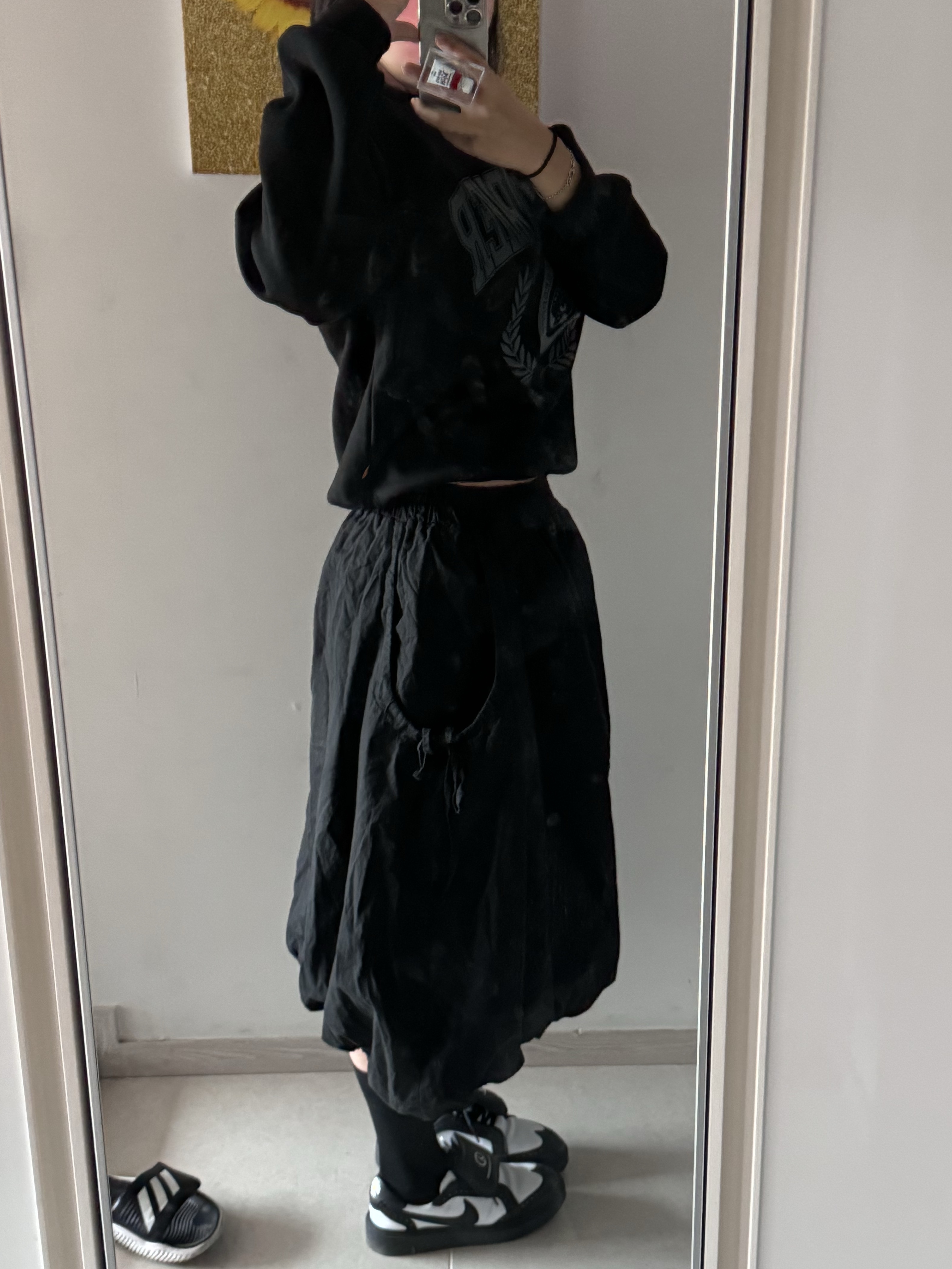Nike x Peaceminusone Kwondo1 Black and White 착용 스타일