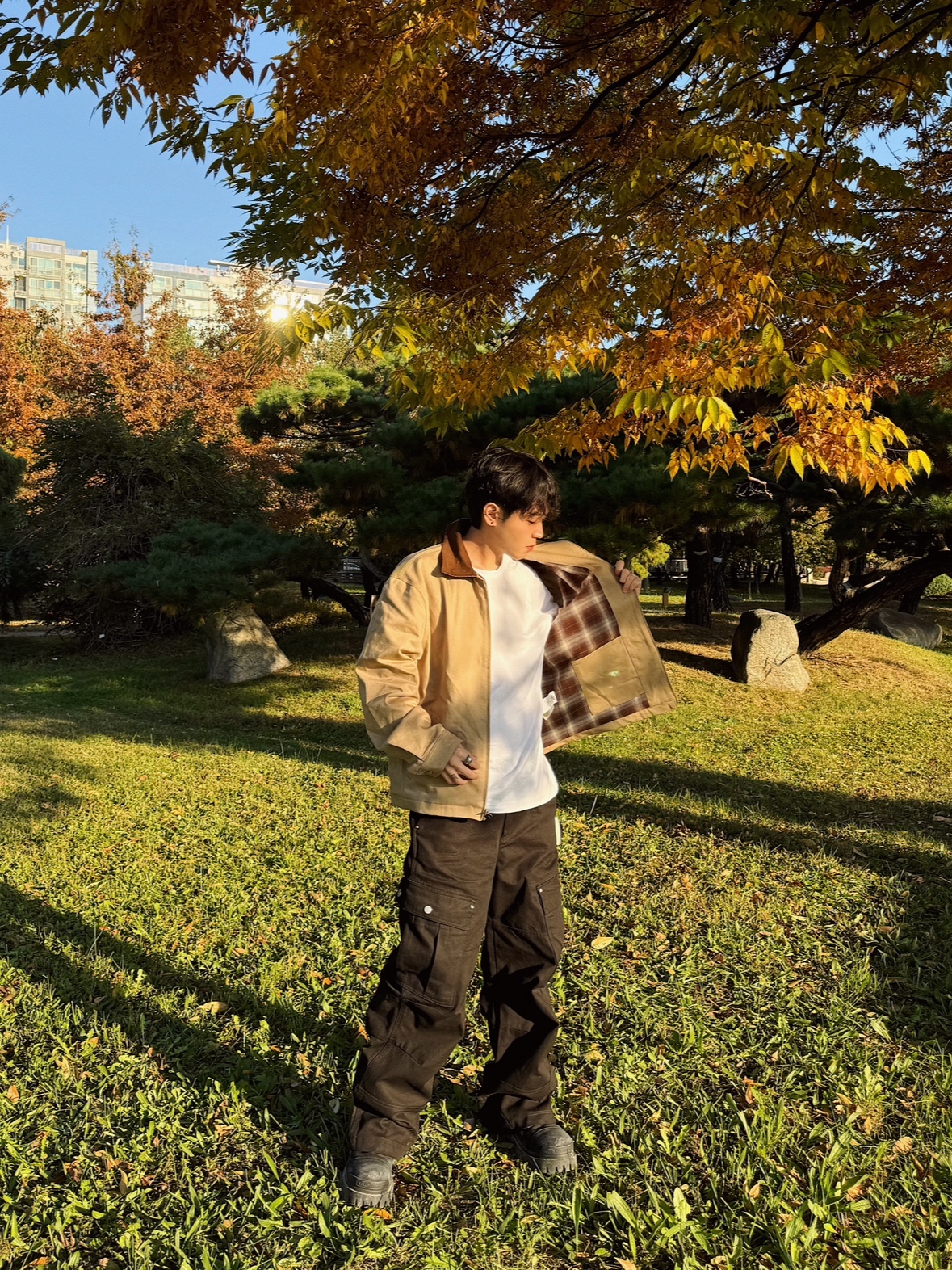 Vacant Archive Unisex Nova Carpenter Pants Black, Vacant Archive Unisex Wayen Military Cargo Pants Black 착용 스타일 - 8
