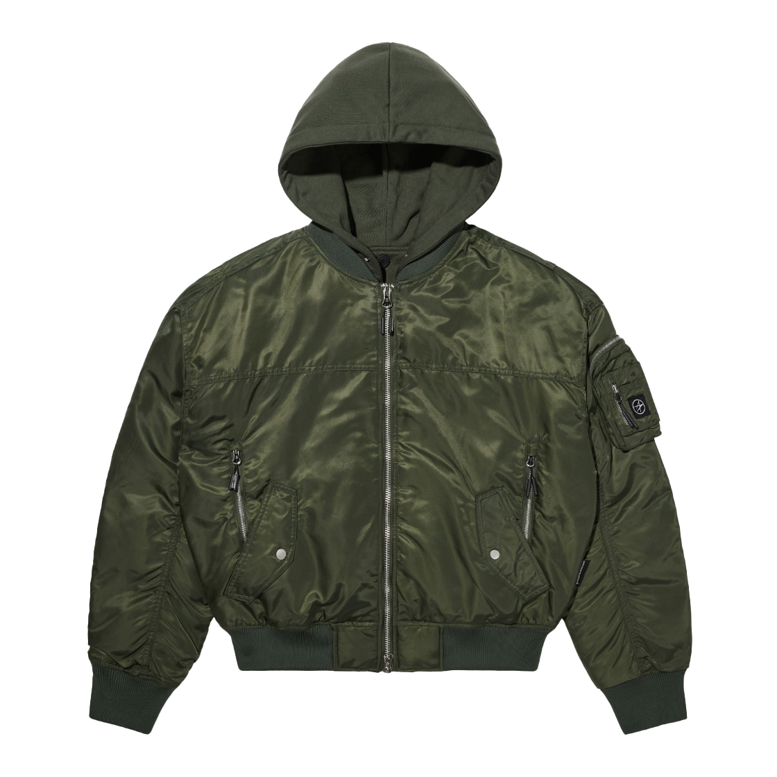 록히드마틴 LM 멀티 포켓 도킹 후드 봄버 자켓 카키