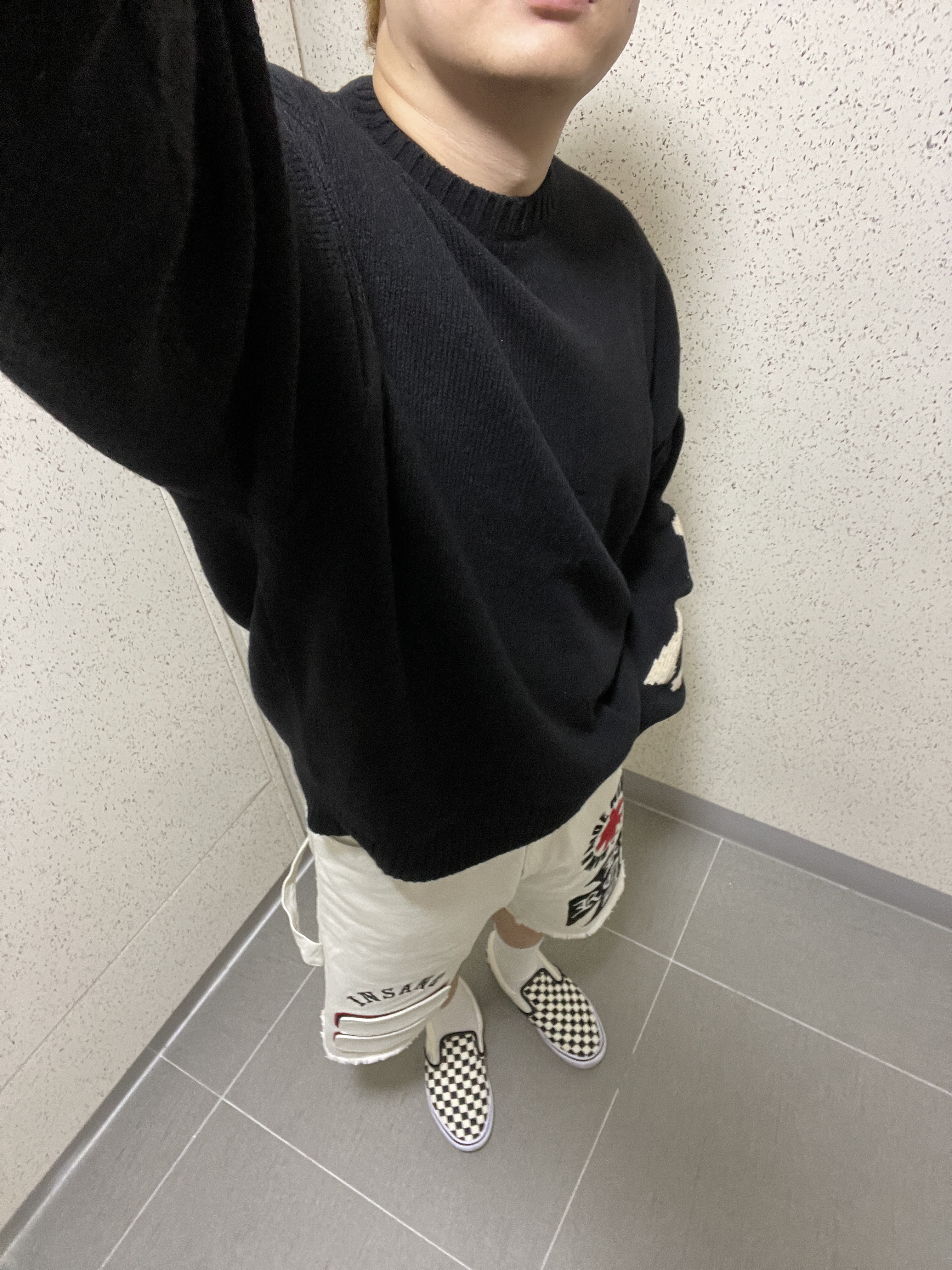 Vans Slip-On ComfyCush Checkerboard 착용 스타일 - 1