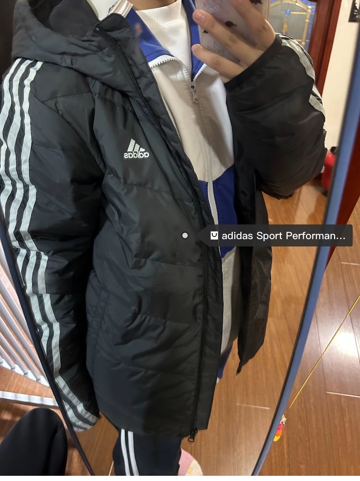 Adidas Sport Performance 3-Stripes Padded Jacket Black - KR Sizing 착용 스타일