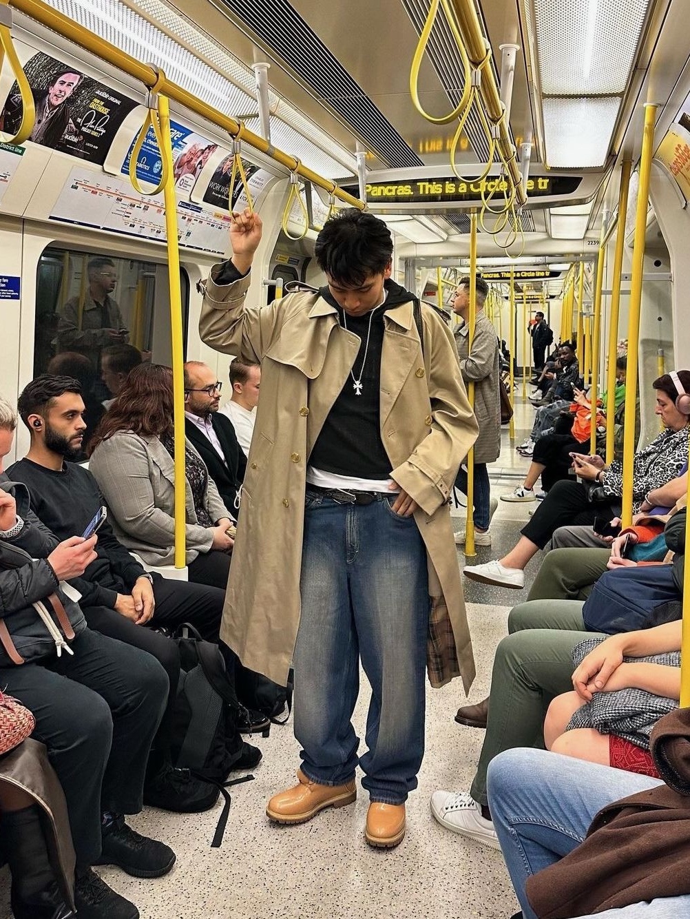 RWB Fender Line Rivet Hoodie Black, Siyazu SIOT4116 Maxi Trench Coat Camel Beige 착용 스타일 - 2