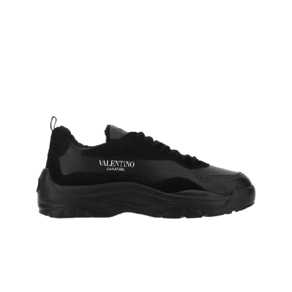 S0B17IZAN01 Valentino Calfskin Gumboy Sneakers Black