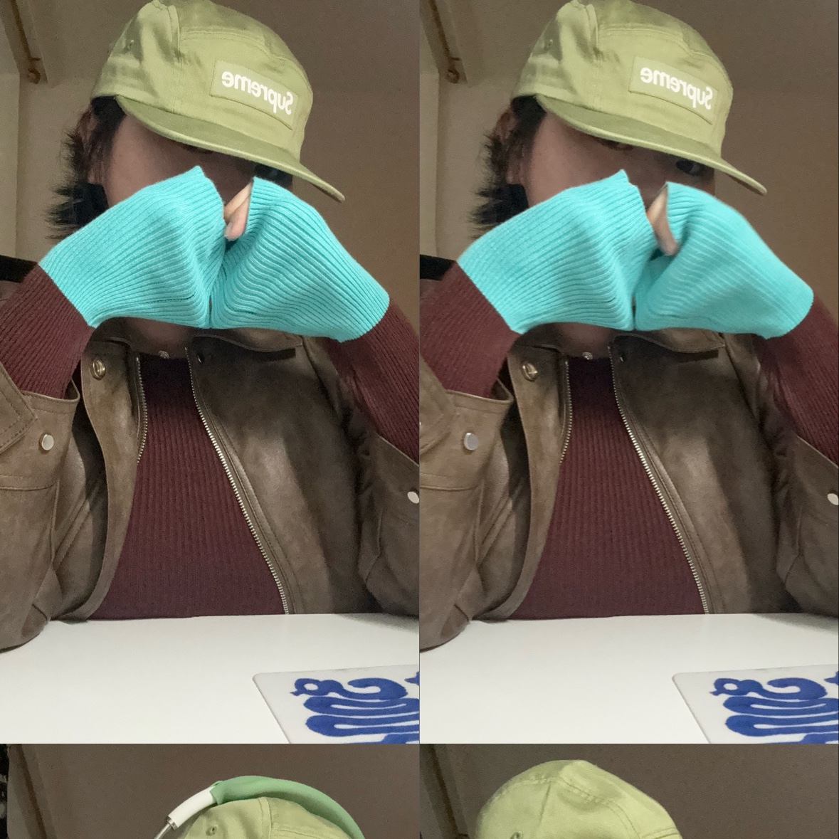 Supreme Washed Chino Twill Camp Cap Light Olive - 24SS 착용 스타일