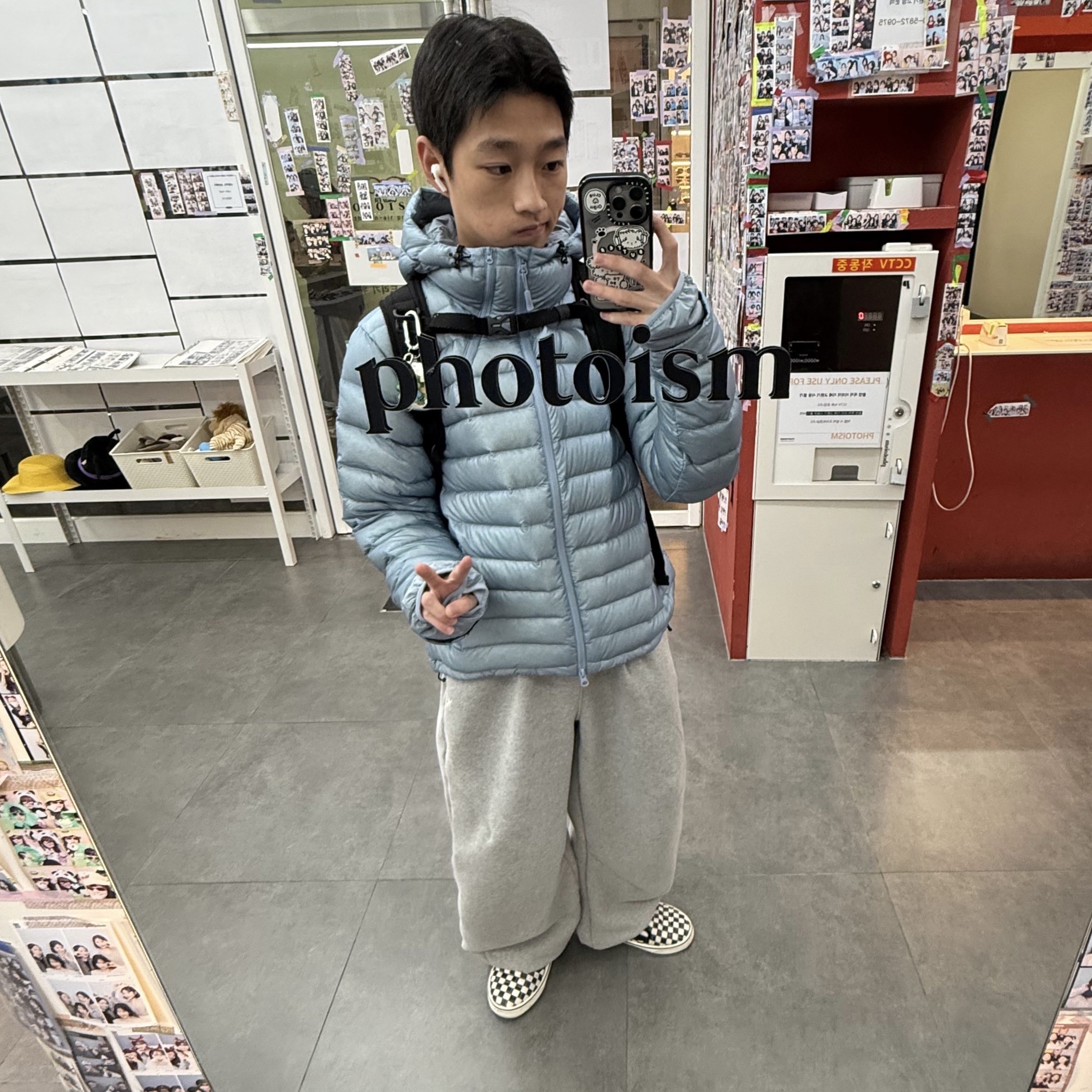 Sansan Gear Suffix Puffer Jacket Sky Blue - 24FW 착용 스타일 - 1