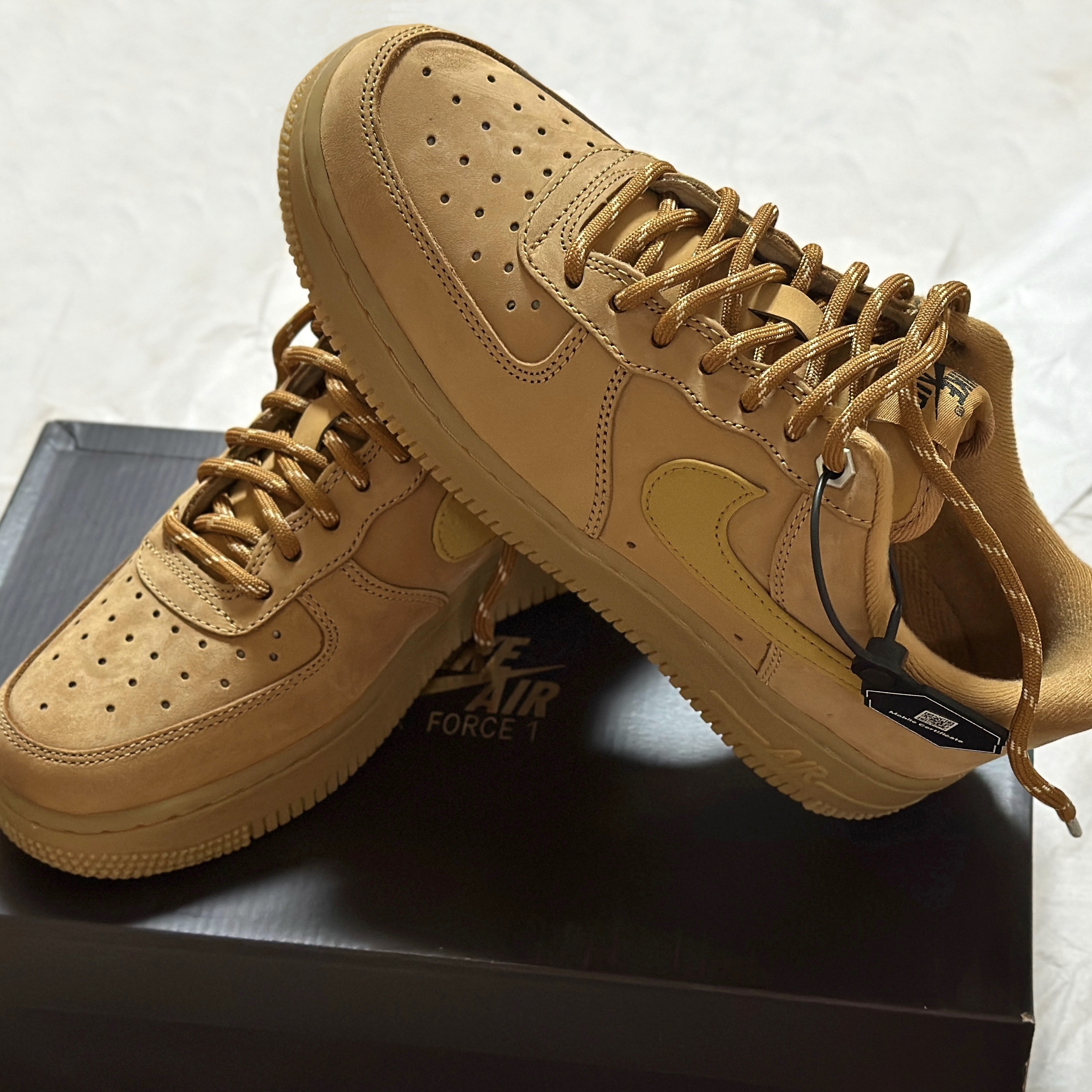 (W) Nike Air Force 1 '07 WB Flax Wheat 착용 스타일 - 2