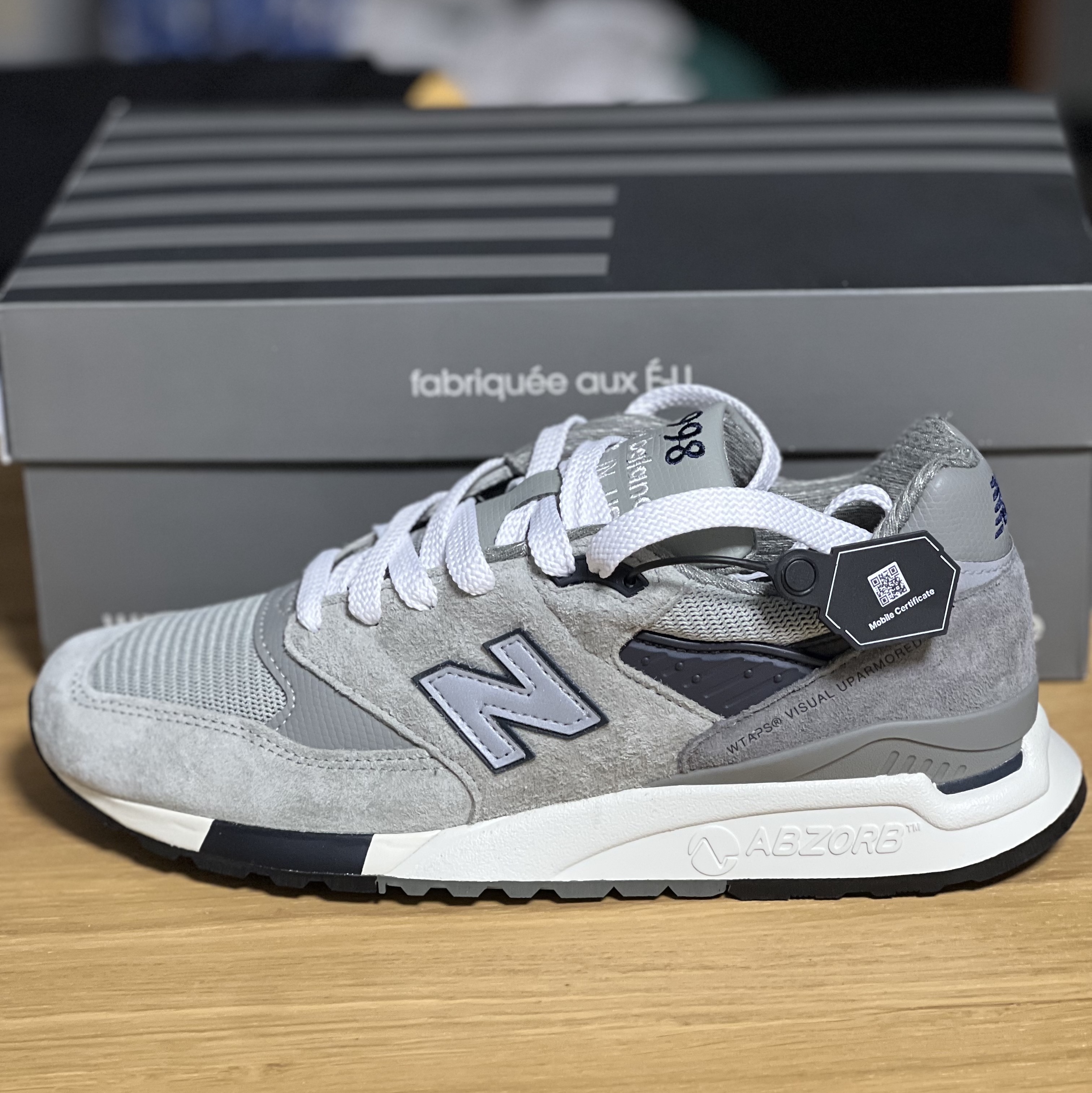 New Balance x WTAPS 998 Made in USA Gray 착용 스타일
