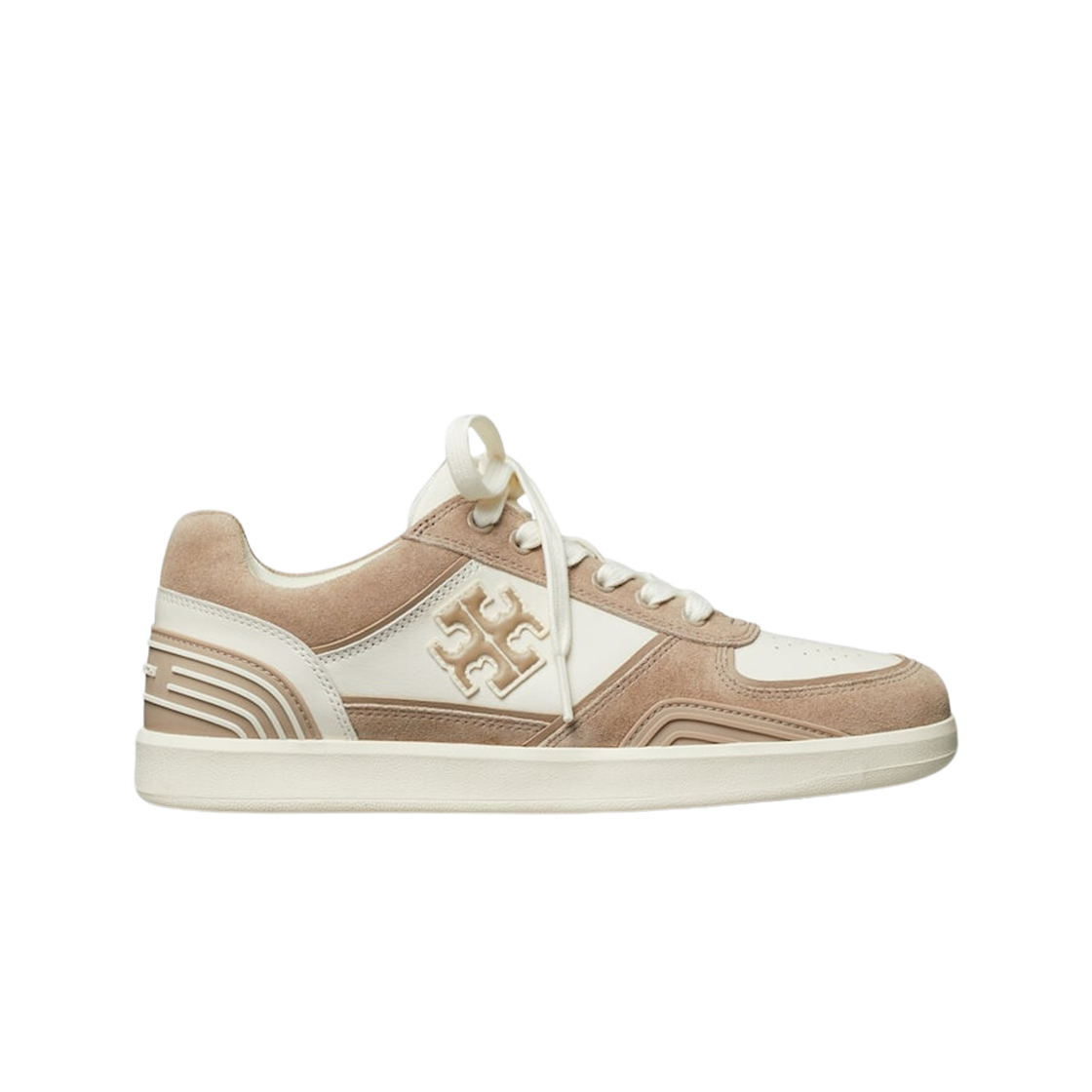 155626-201 (W) Tory Burch Clover Court Sneaker New Ivory Cerbiatto