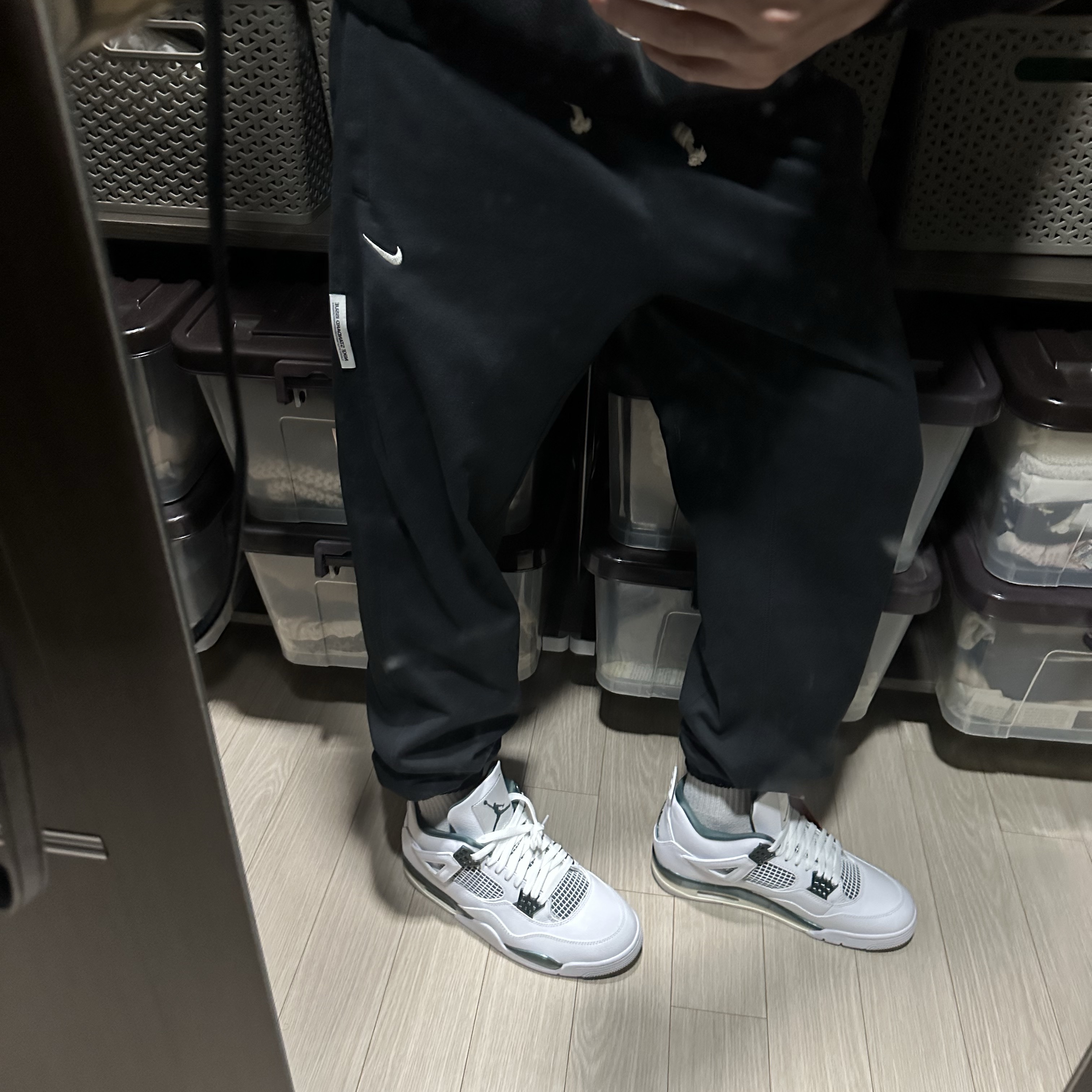 Jordan 4 Retro Oxidized Green, Nike Dri-Fit Standard Issue Basketball Pants Black - Asia 착용 스타일 - 4