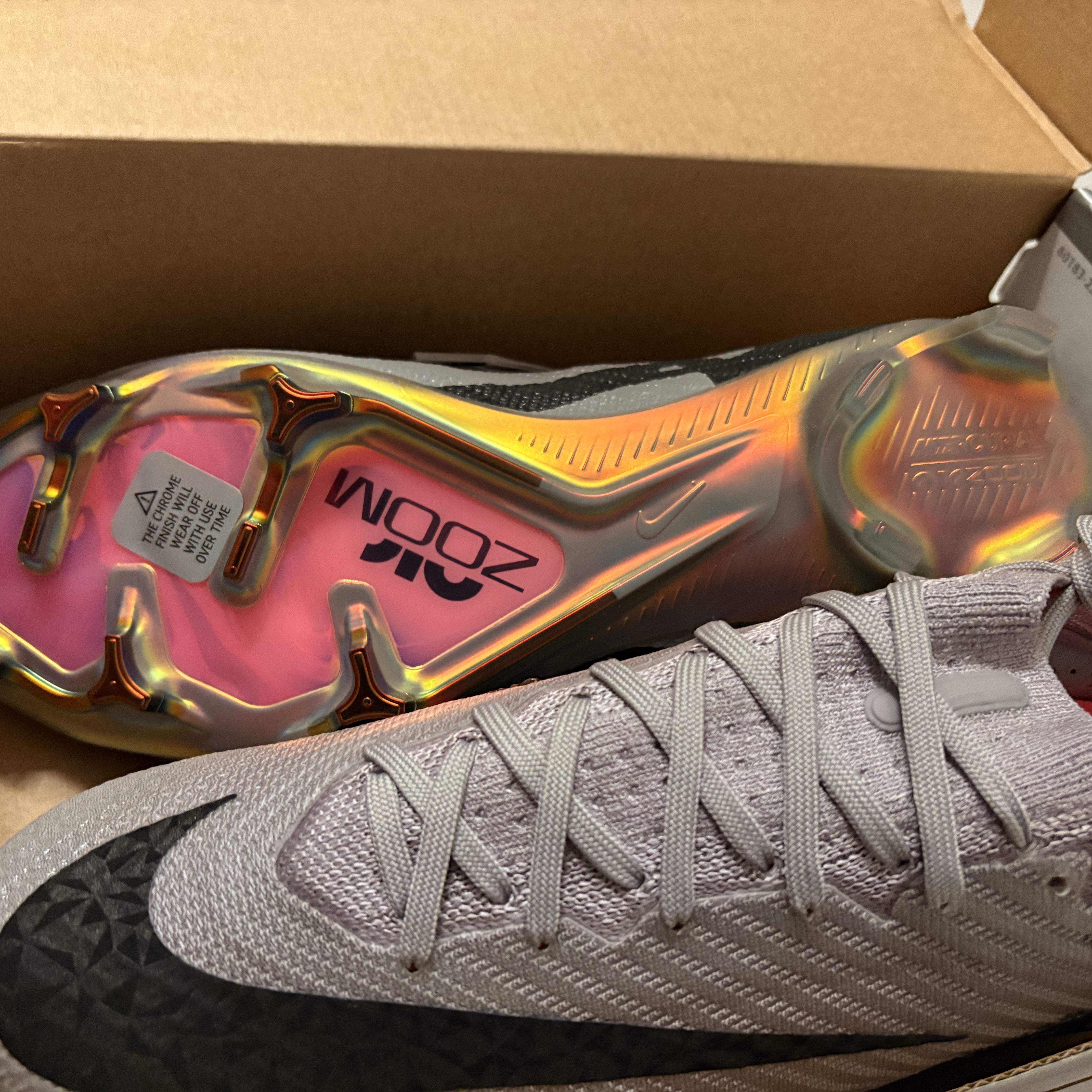Nike Mercurial Vapor 15 Elite FG Atmosphere Grey Black 착용 스타일 - 5