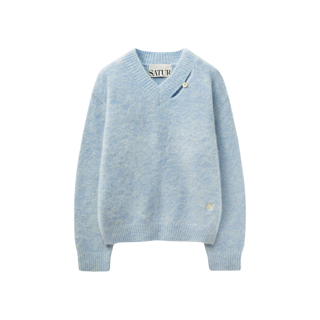 ニット・セーター SATUR [Park Gyu-young PICK] Essen Two-Tone Mohair Pullover K Essen Two Tone Mohair Pullover Knit - Pink | ファッション