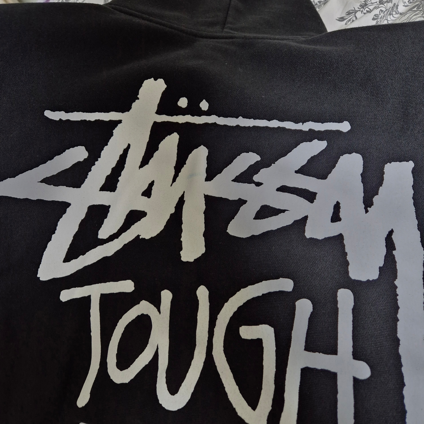 Stussy Tough Gear Hoodie Black 착용 스타일