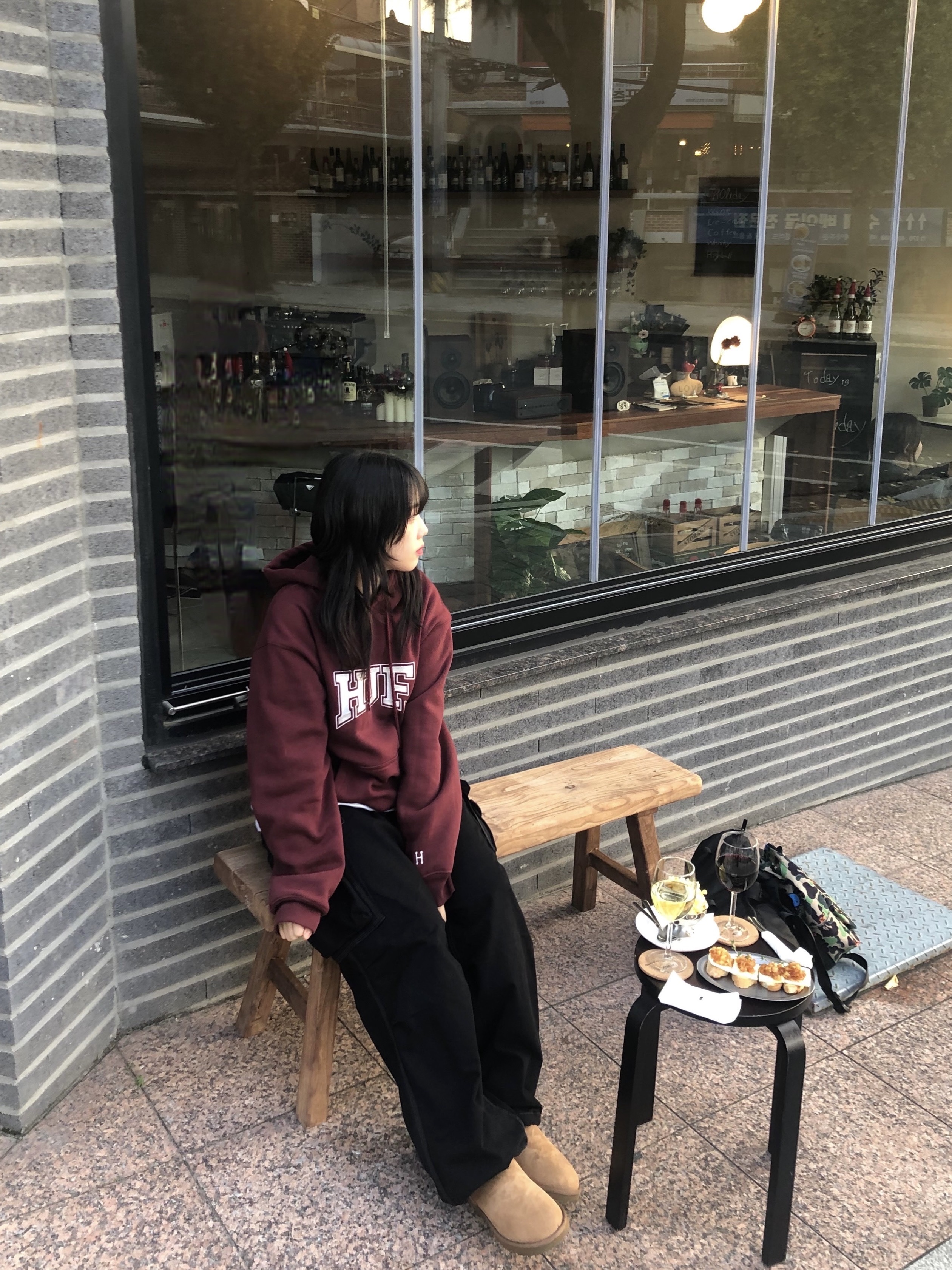 (W) UGG Classic Mini II Boots Chestnut 착용 스타일