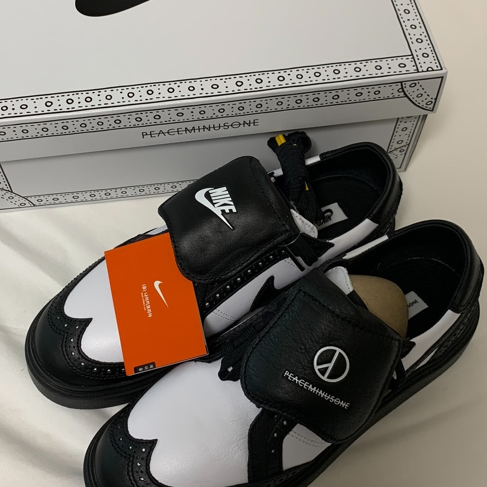 Nike x Peaceminusone Kwondo1 Black and White 착용 스타일