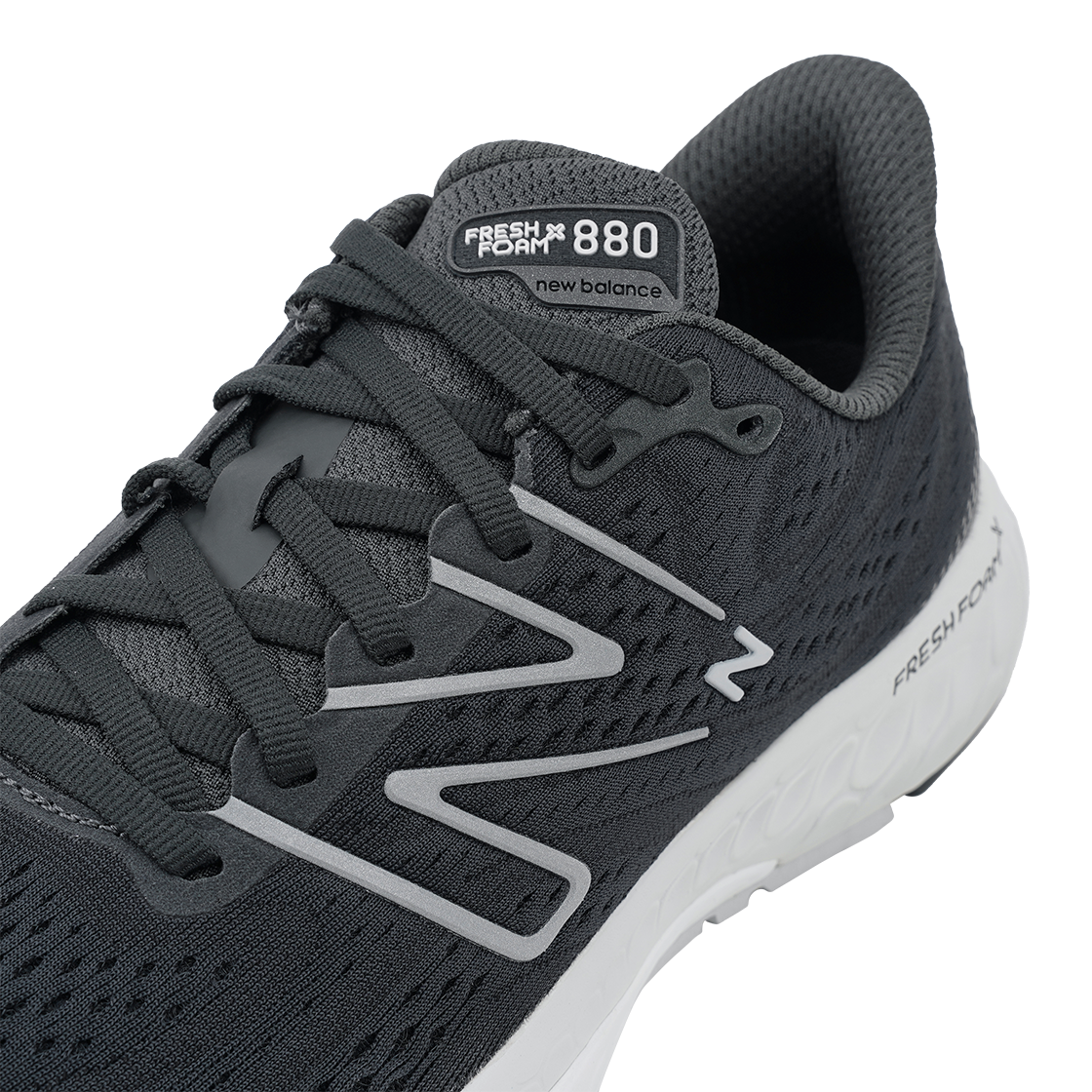(W) 뉴발란스 프레쉬 폼 X 880v13 블랙탑 실버 메탈릭 - D 와이드((W) New Balance Fresh Foam X 880v13 Blacktop Silver Metallic - D Wide) - 9