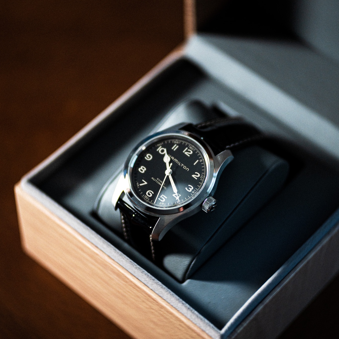 Hamilton Khaki Field Murph 42mm Automatic Stainless Steel Leather Black 착용 스타일 - 2