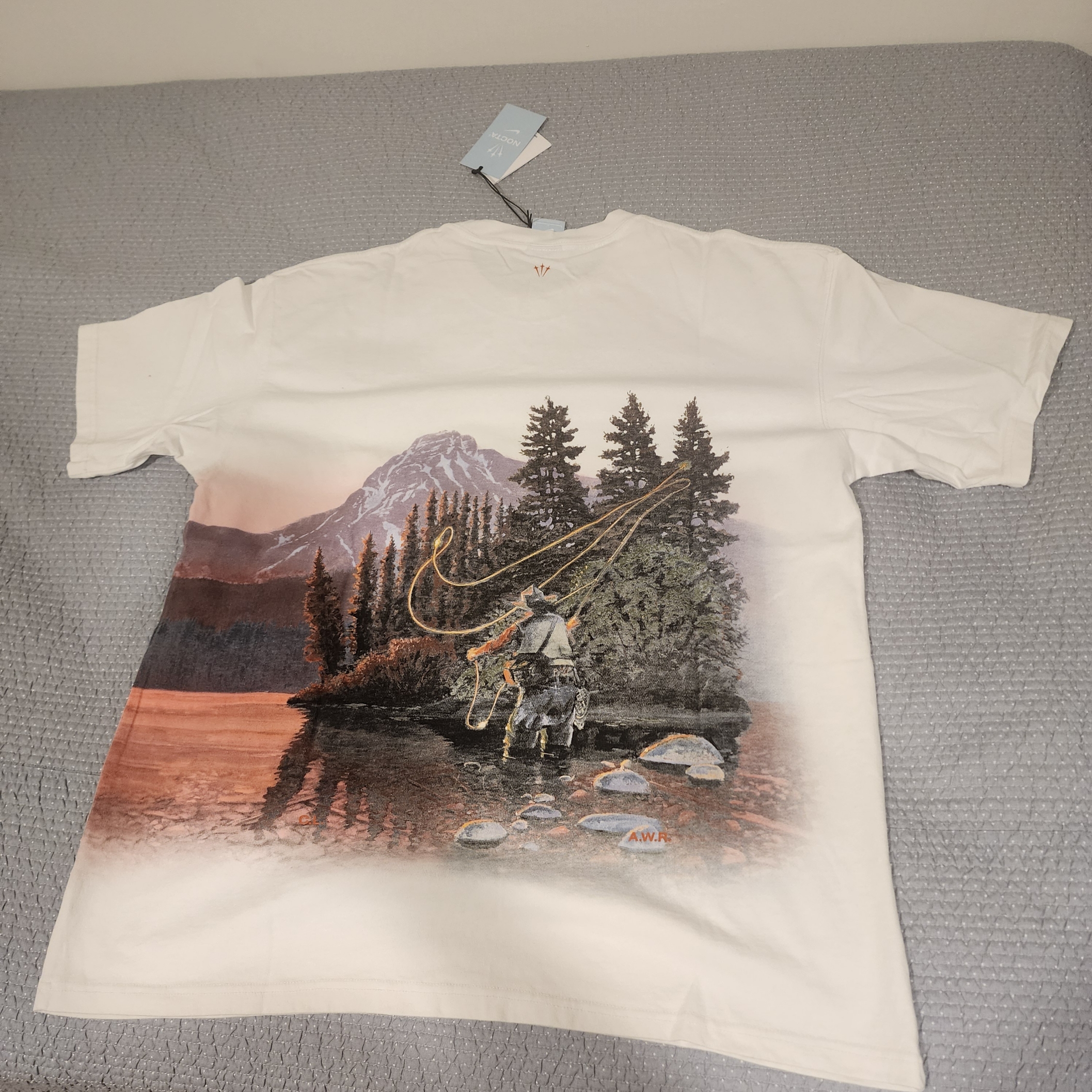 Nike x Drake Nocta Opal Reels Tee White (FV7865-100) 착용 스타일 - 2