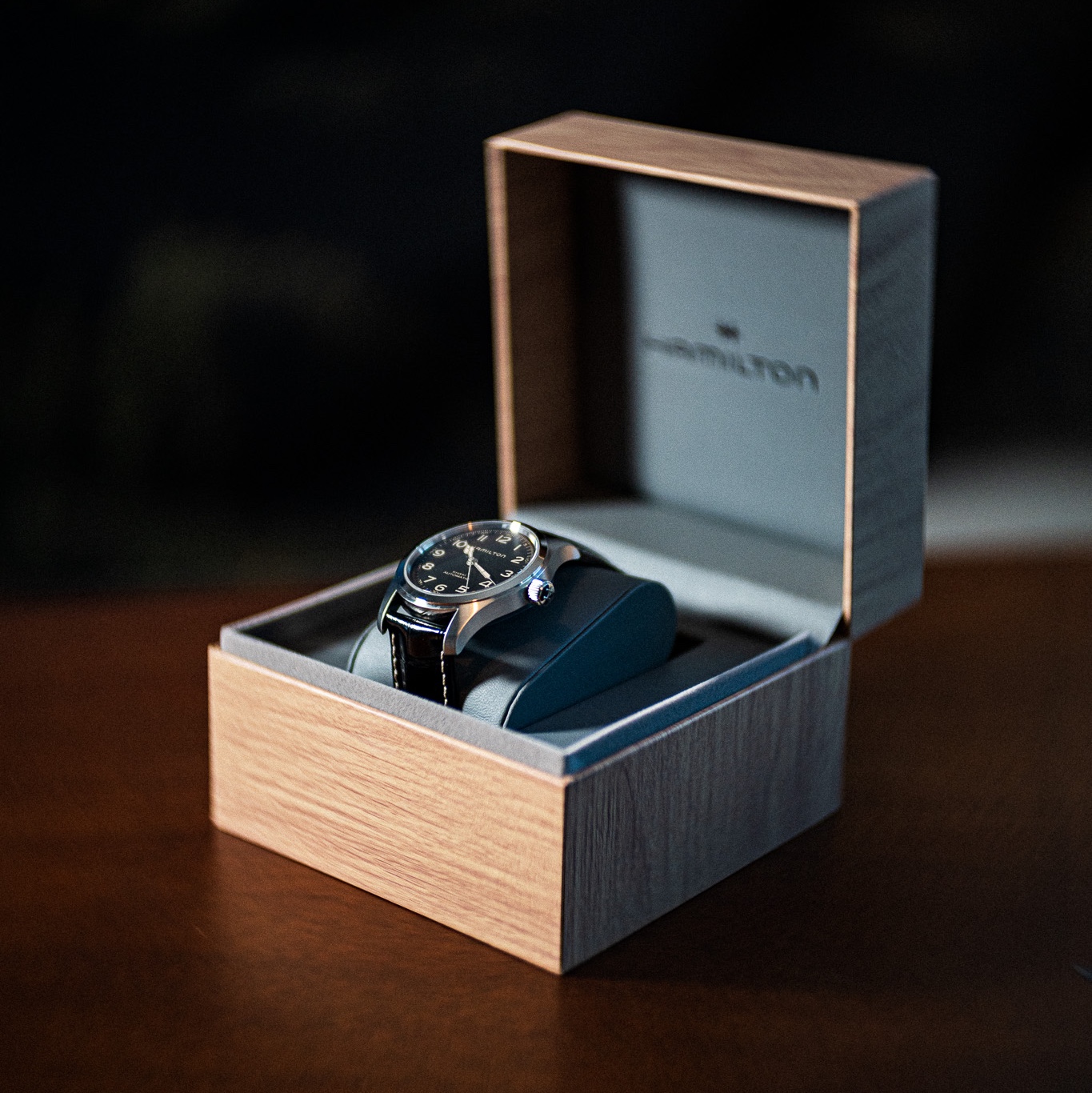 Hamilton Khaki Field Murph 42mm Automatic Stainless Steel Leather Black 착용 스타일 - 1