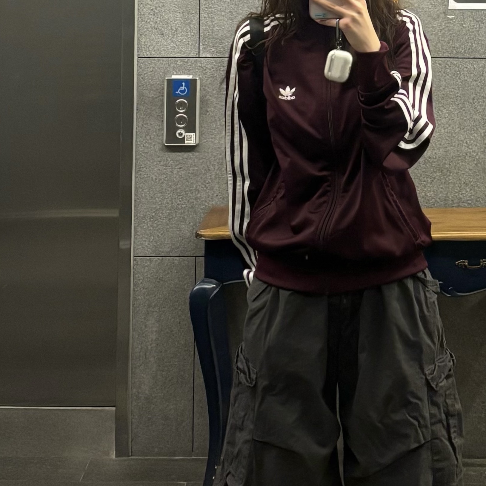 Adidas Adicolor Classic Firebird Track Top Maroon - KR Sizing 착용 스타일