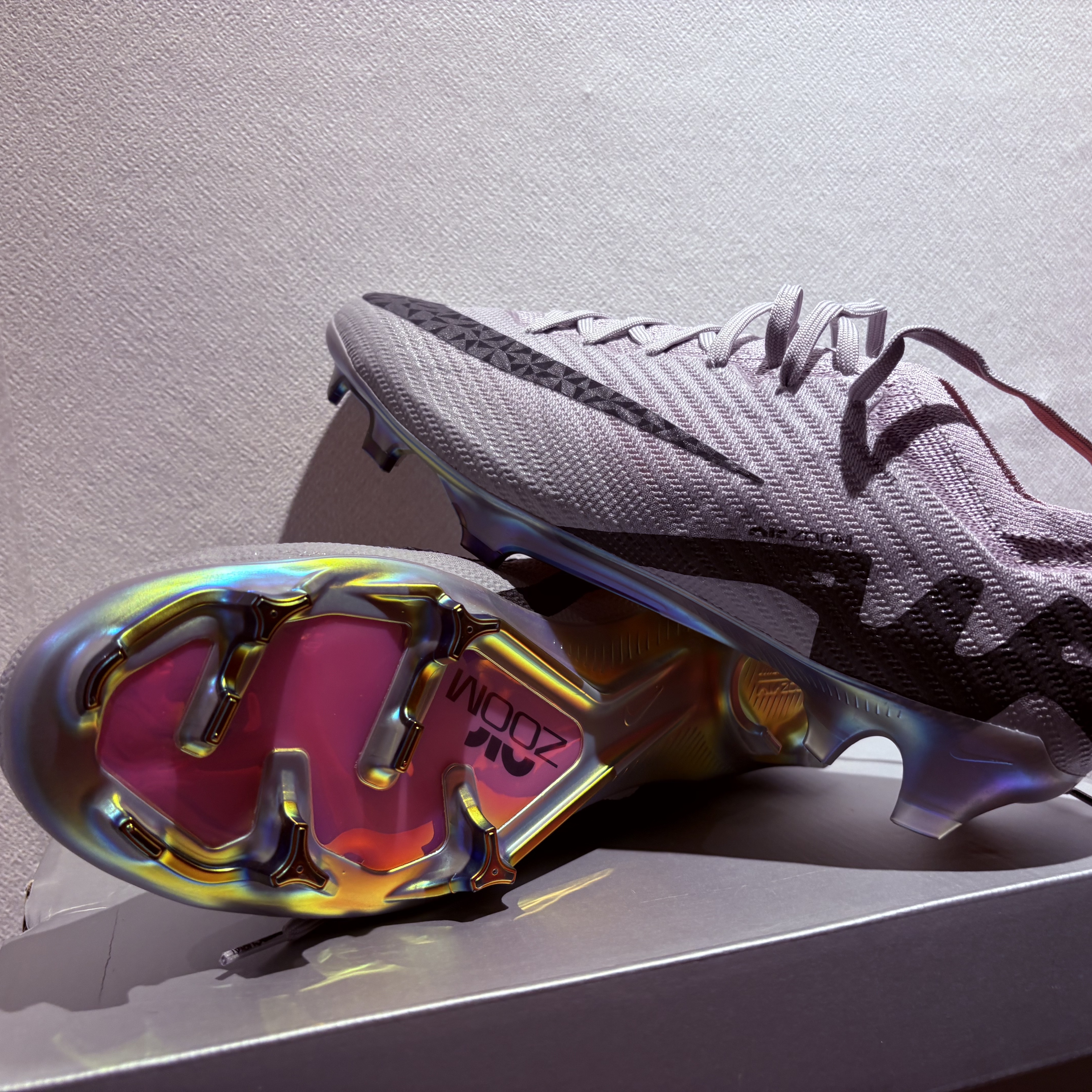 Nike Mercurial Vapor 15 Elite FG Atmosphere Grey Black 착용 스타일 - 1