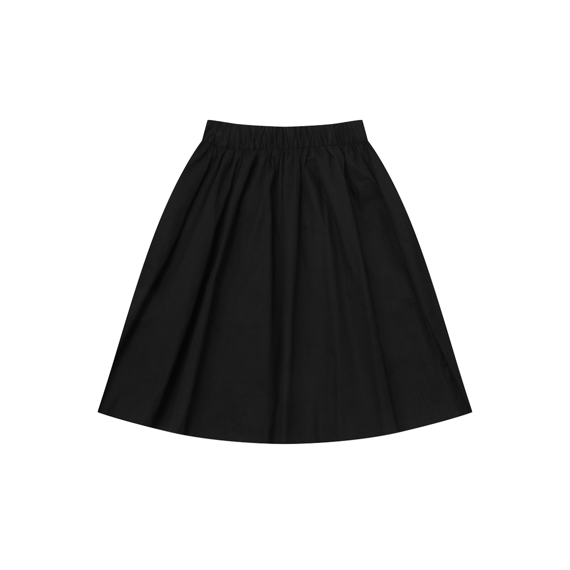 무센트 피카 뒷밴딩 플레어 스커트 블랙(MUCENT Pica Flared Skirt Black) - 2
